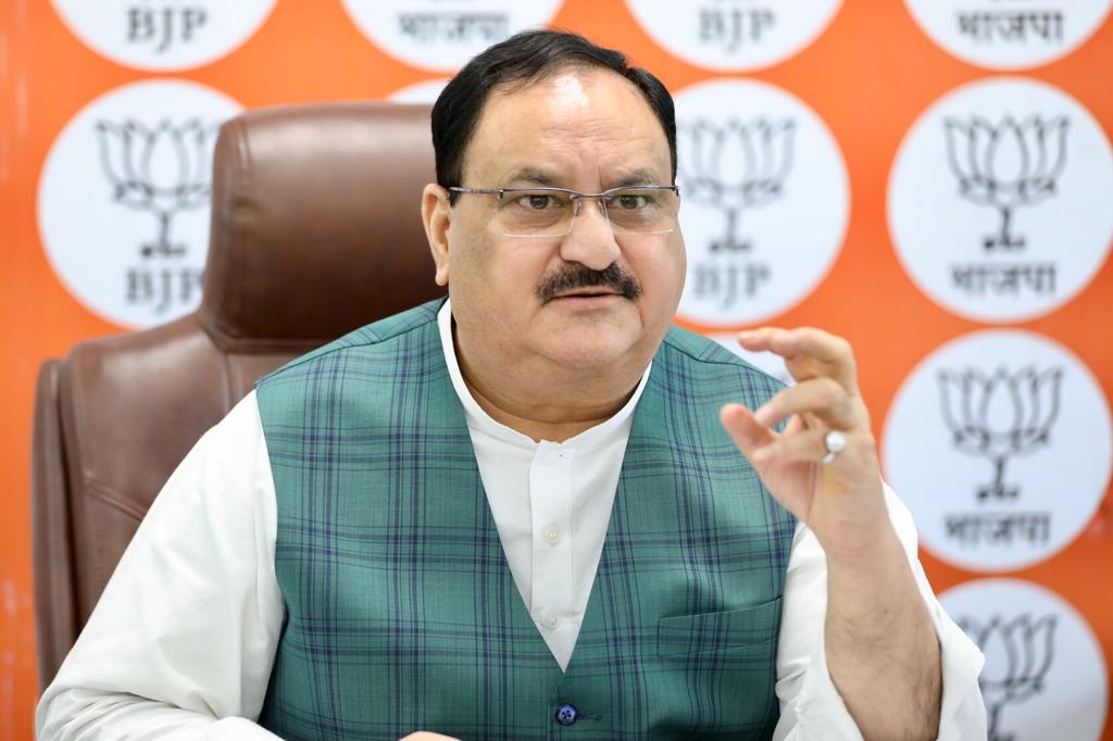 Photographs : BJP National President Shri J.P. Nadda interacting with Arunachal Pradesh BJP Office Bearers via video conferencing.