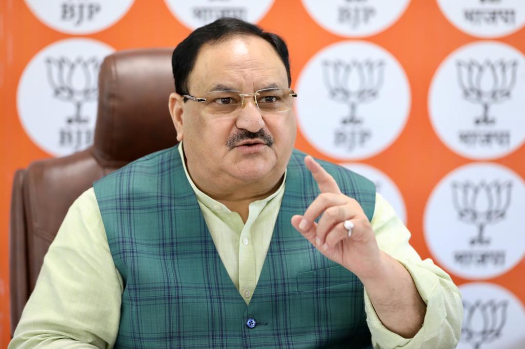 Photographs : BJP National President Shri J.P. Nadda interacting with Meghalaya BJP Office Bearers via video conferencing