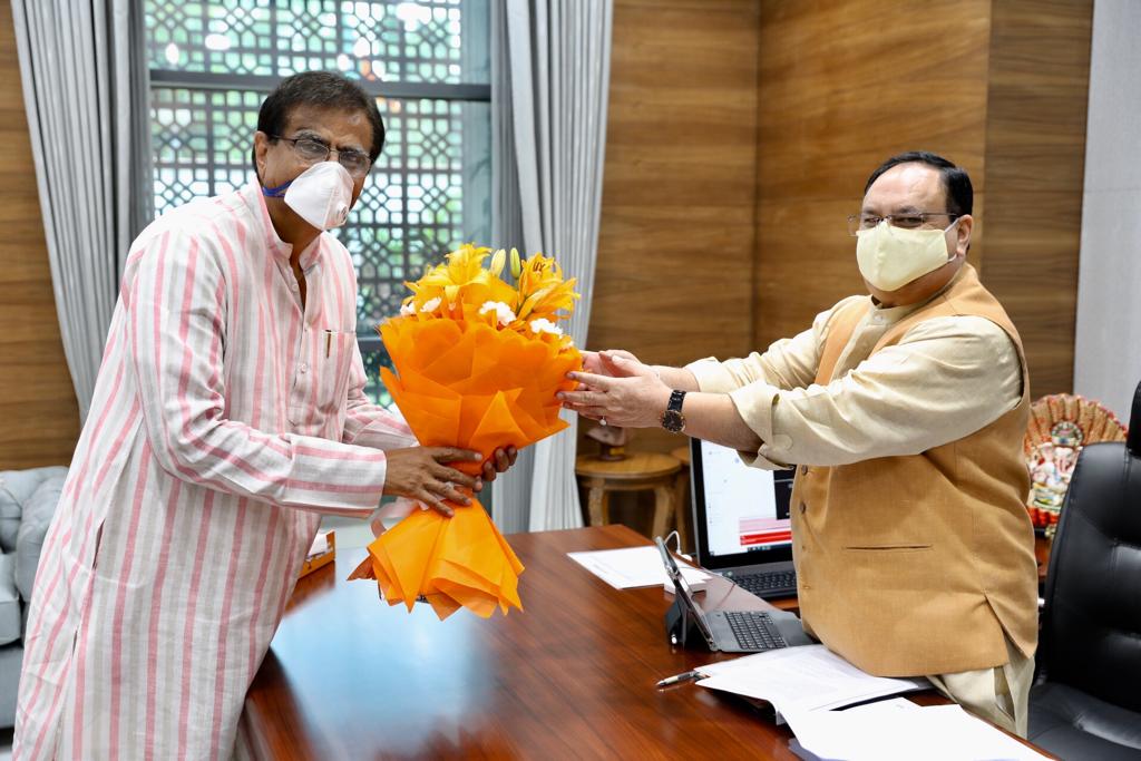 Photographs : Haryana Newly Elected State President Shri O.P. Dhankar called on BJP National President Shri J.P. Nadda