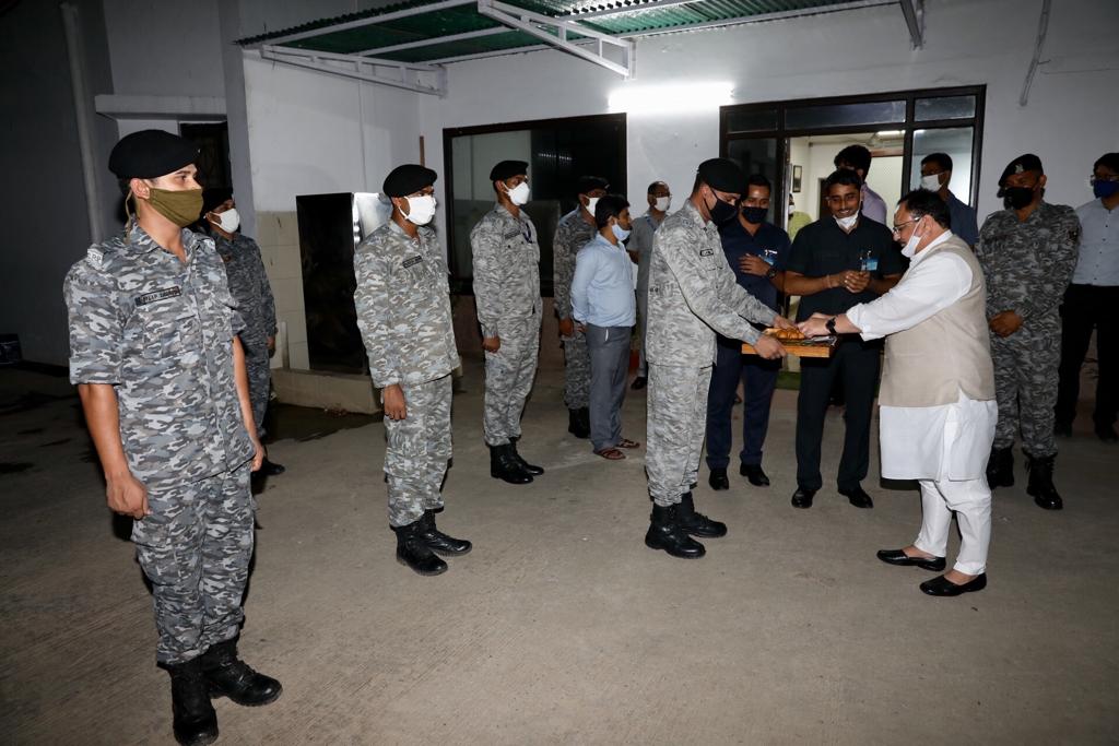 Photographs : BJP National President Shri J.P. Nadda greeted our brave CRPF personnel and their families on CRPF personnel on the 82nd Raising Day