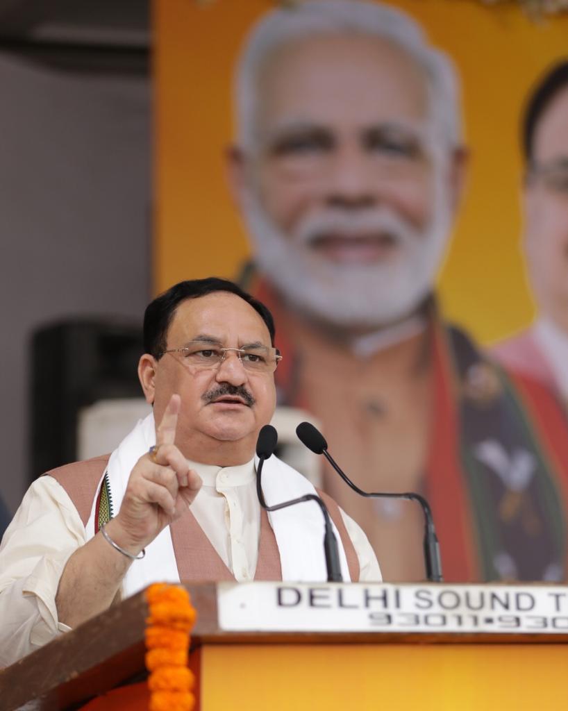 Photograps : BJP National President Shri J.P. Nadda addressing 'Seva Saptah' karyakram on the ocassion of PM Sh Narendra Modi ji's 70th B'day at Chandani Chowk Delhi