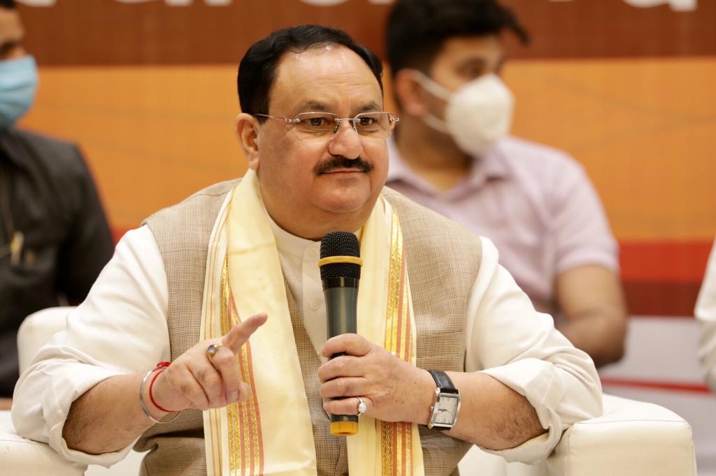 Photographs : BJP National President Shri J.P. Nadda addressing party karyakarta meeting in Siliguri (West Bengal)