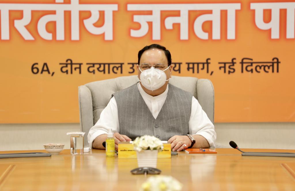 Photographs : BJP National President Shri J.P. Nadda meeting with General Secretaries and all Morcha Presidents at BJP HQ, 6A DDU Marg, New Delhi