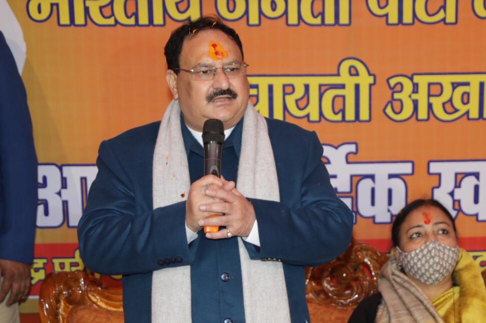 Photographs : BJP National President Shri J.P. Nadda meeting with various respected Mahants & Sants at Niranjani Akhara, Haridwar