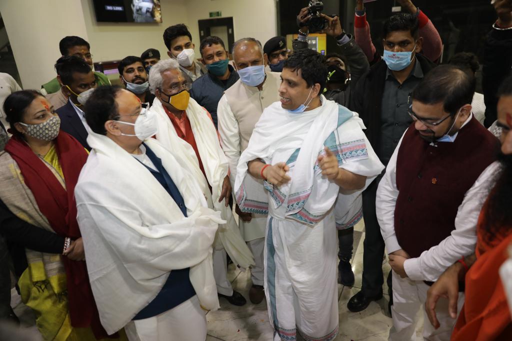 Photographs : BJP National President Shri J.P. Nadda visited Patanjali Yogpeeth in Dehradun & met Swami Ramdev ji & Acharya Balkrishna ji.