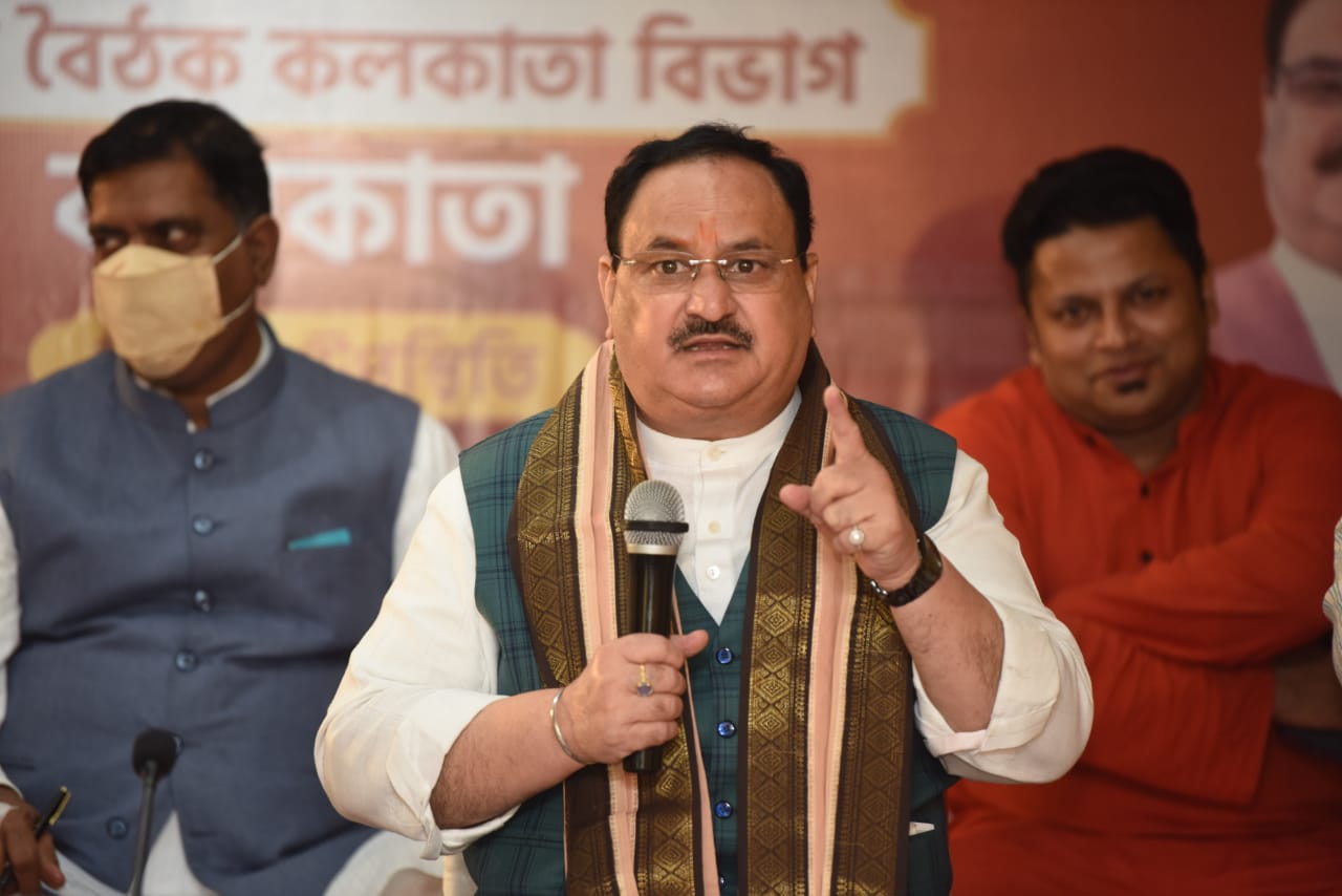 Photographs : BJP National President Shri J.P. Nadda meeting West Bengal BJP State Election Committee at ICCR, Kolkata