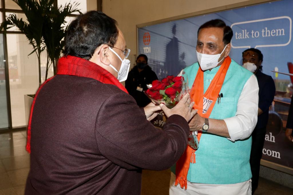 Photographs : BJP National President Shri J.P. Nadda chaired meeting with Gujarat BJP leaders in Ahmedabad (Gujarat).