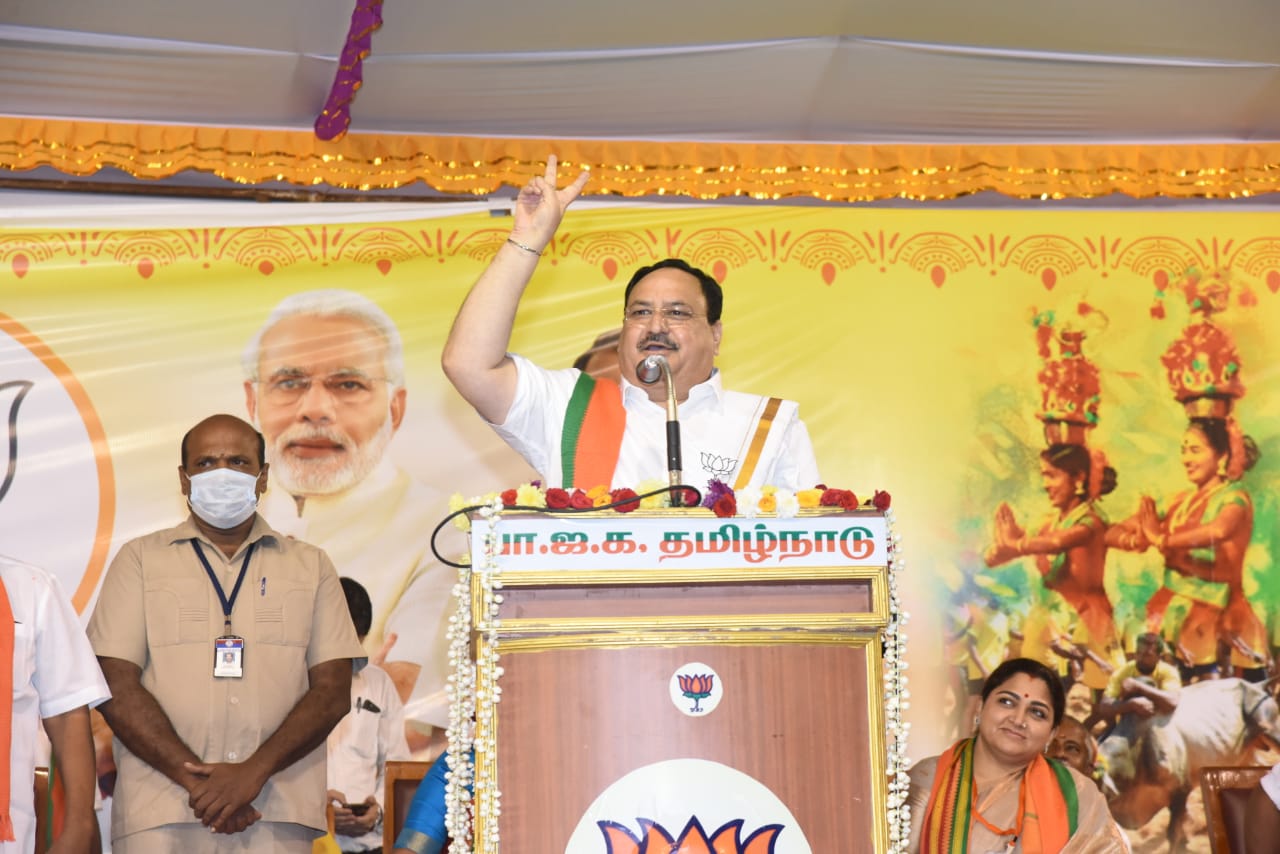 Photographs : BJP National President Shri J.P. Nadda participated in "Namma Ooru Pongal" organised by BJP West Chennai Distt. in Maduravoyal, Chennai