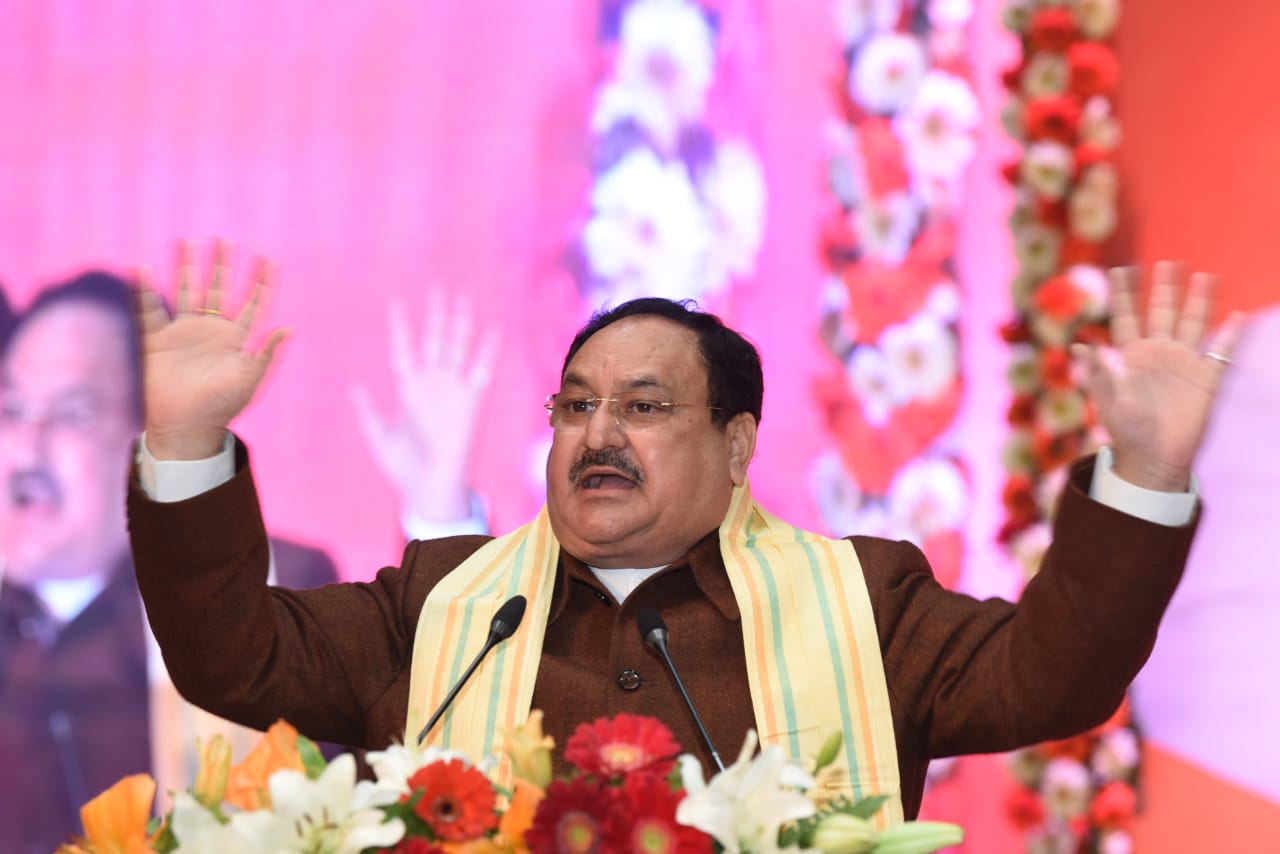 Photographs : BJP National President Shri J.P. Nadda addressing Intellectuals meet at Indira Gandhi Pratishthan, Lucknow (Uttar Pradesh).