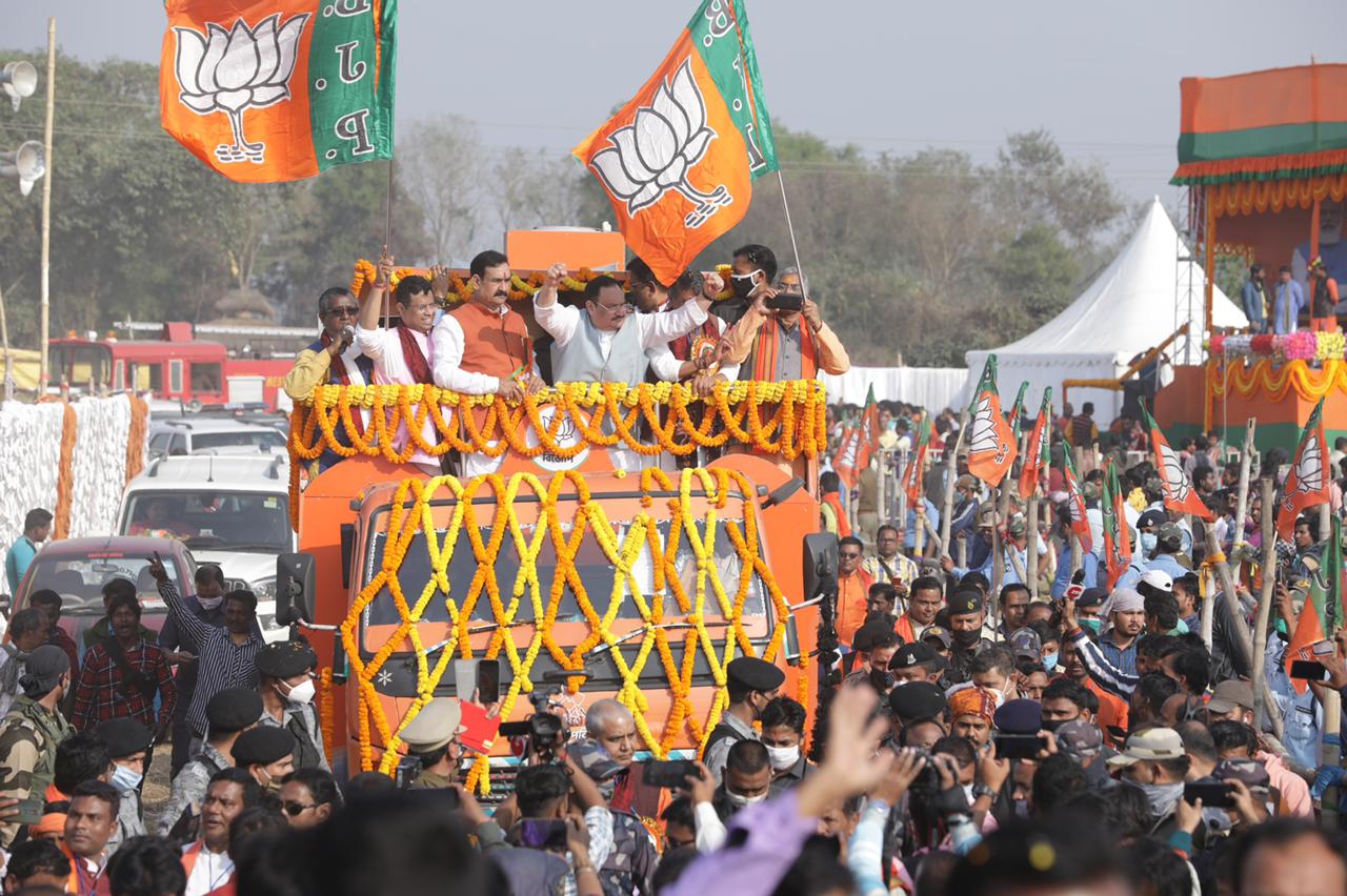 Photographs : BJP National President Shri J.P. Nadda will launch "Poribortan Yatra" from Chillar Math, Tarapith (West Bengal)