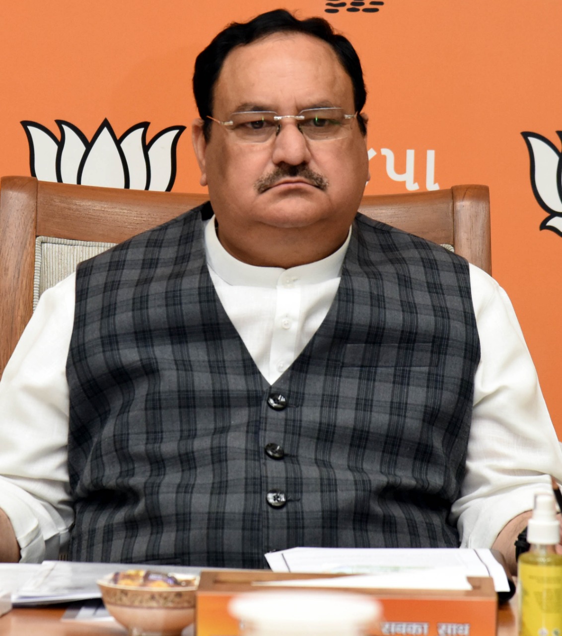  BJP National President Shri J.P. Nadda addressing the meeting of BJP National General Secretaries at BJP HQ, 6A DDU Marg, New Delhi