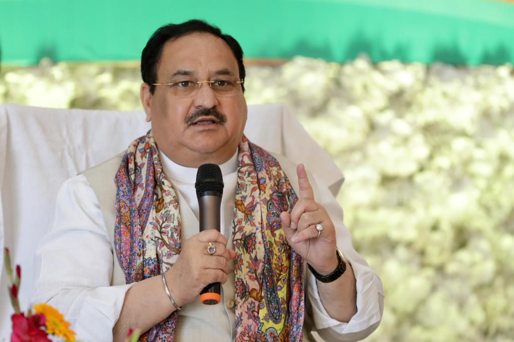  BJP National President Shri J.P. Nadda addressing public representatives of Kashi region at Gokuldham, Varanasi (Uttar Pradesh)