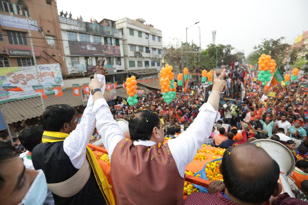  Road Show of BJP National President Sh J.P. Nadda in Paschim Medinipur (West Bengal)