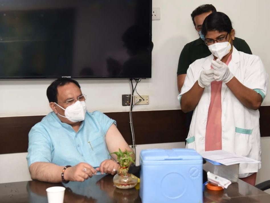  BJP National President Shri J.P. Nadda took the second dose of the Covid19 vaccine today