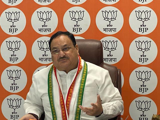  Hon'ble BJP National President Shri J.P. Nadda chaired a meeting with BJP MPs of Gujarat & Rajasthan on Covid pandemic