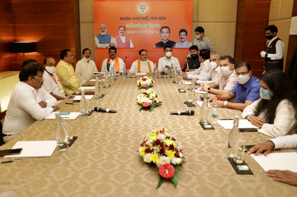  BJP National President Shri J.P. Nadda chaired meeting with Goa State Cabinet Ministers