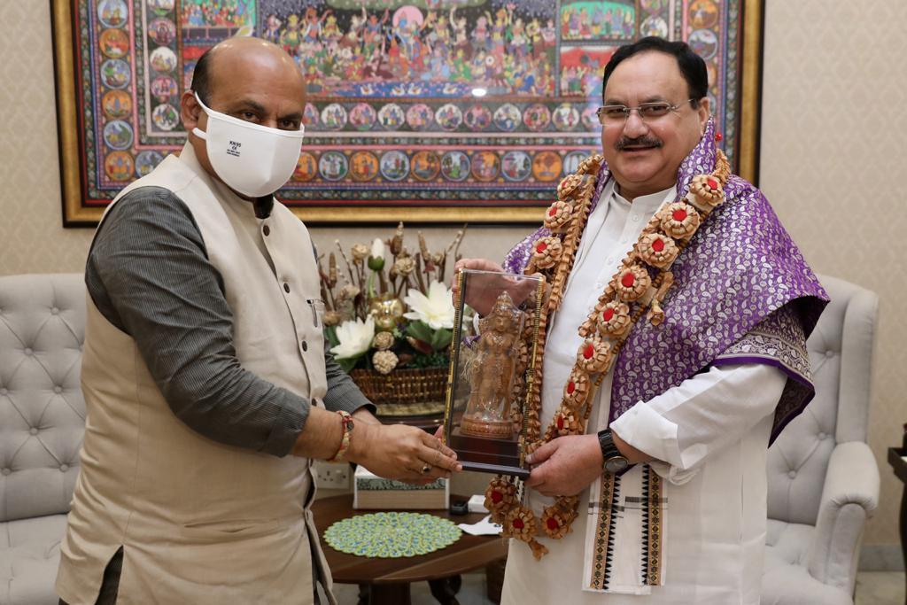  Karnataka Chief Minister Shri Basavaraj Bommai called on Hon'ble BJP National President Shri J.P. Nadda in New Delhi.