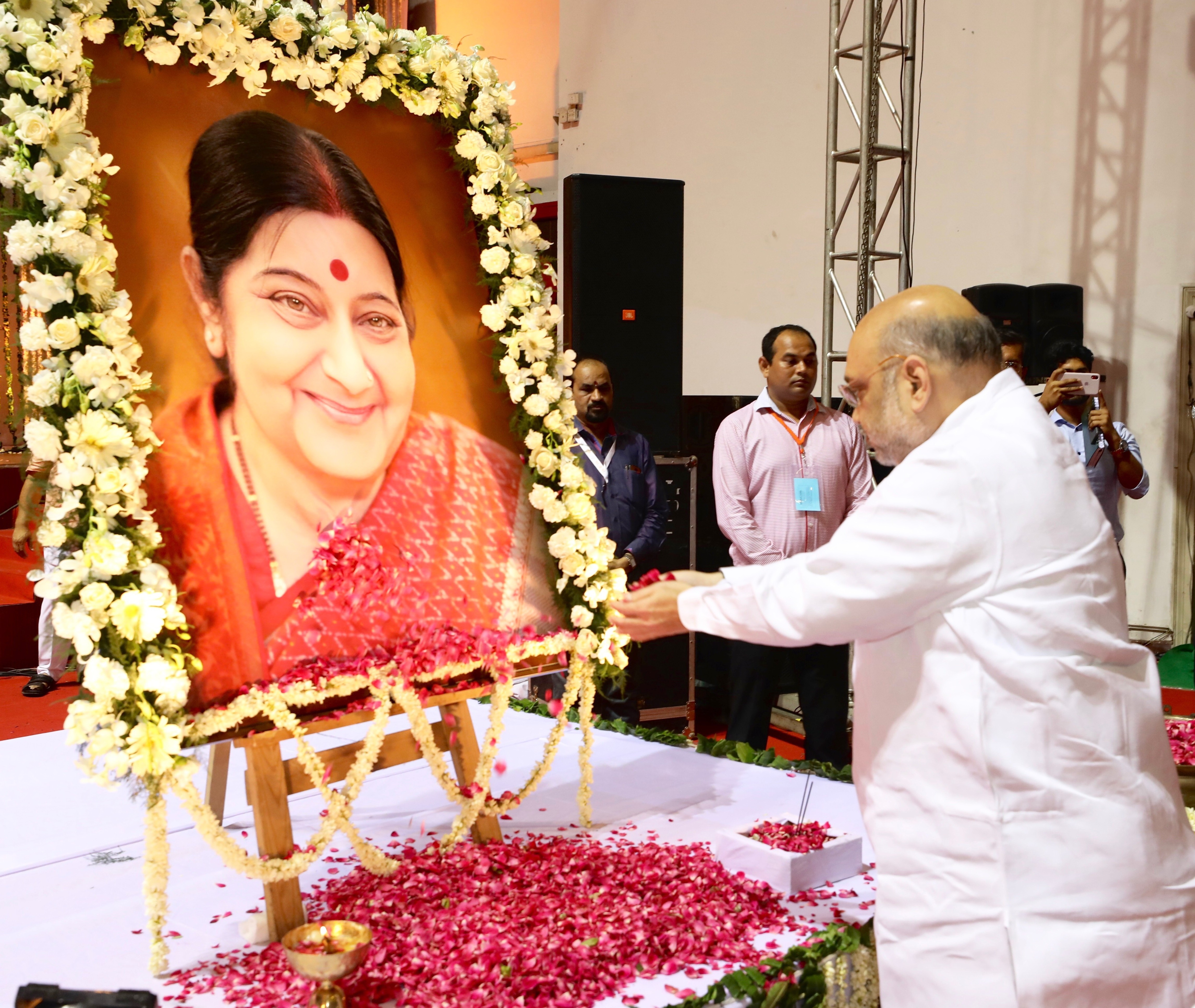  "Shradhanjali Sabha" on the demise of Hon'ble Smt. Sushma Swaraj ji at Jawaharlal Nehru Stadium, Pragati Vihar, New Delhi.