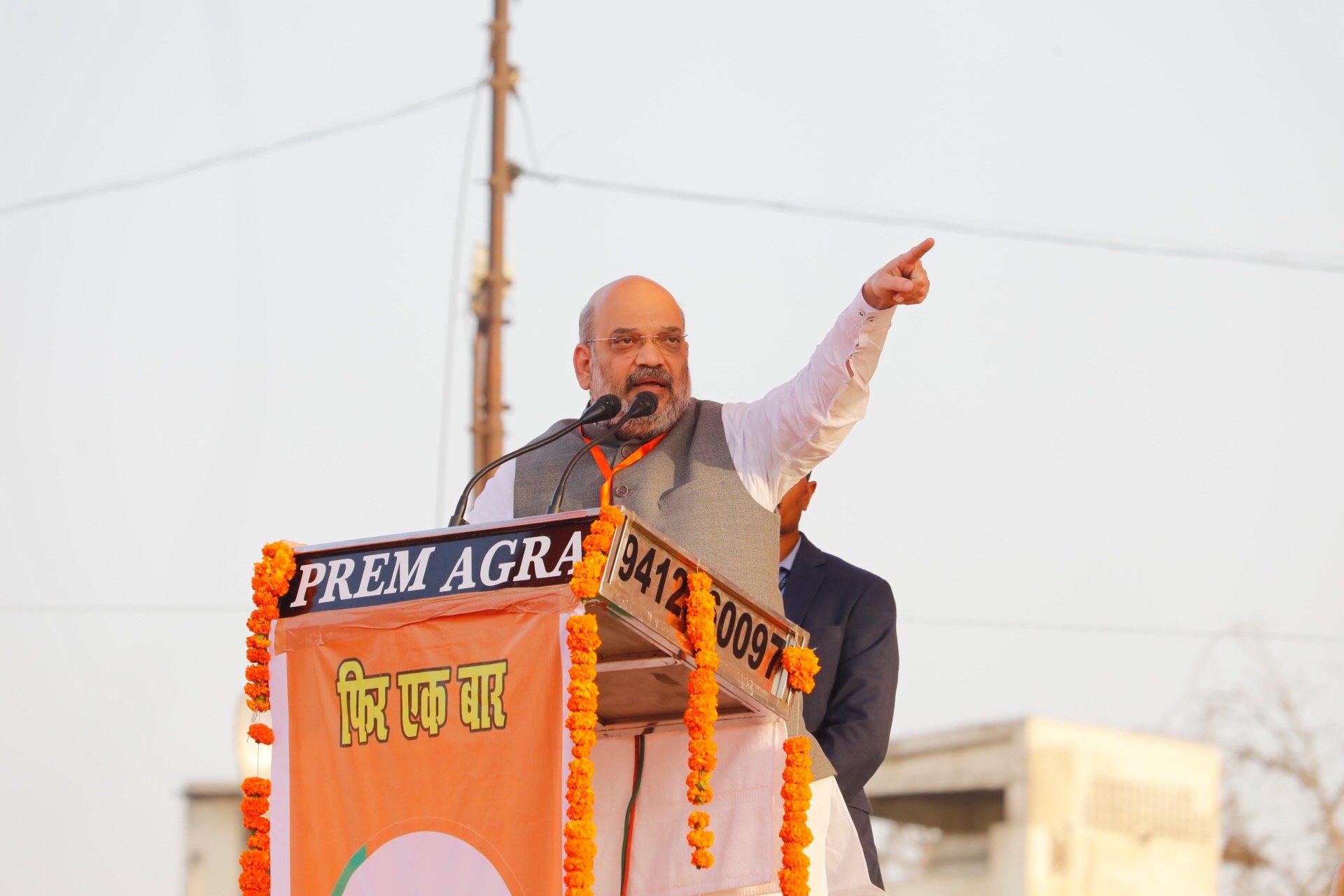  Photographs of  BJP National President, Shri Amit Shah addressing Vijay Sankalp Rally in Agra (Uttar Pradesh)