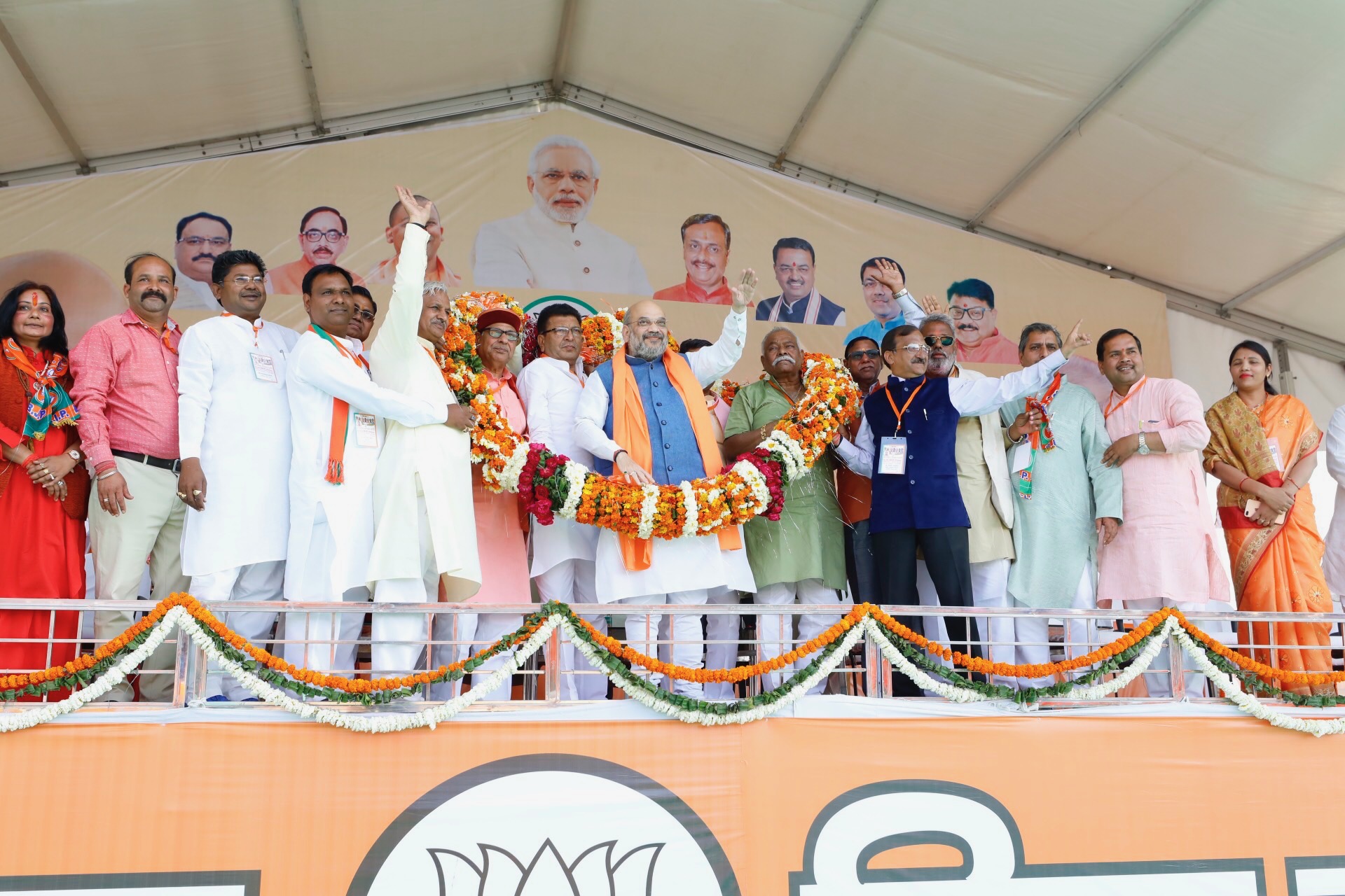 Photographs : BJP National President Shri Amit Shah addressing Vijay Sankalp Rally in Moradabad (Uttar Pradesh)