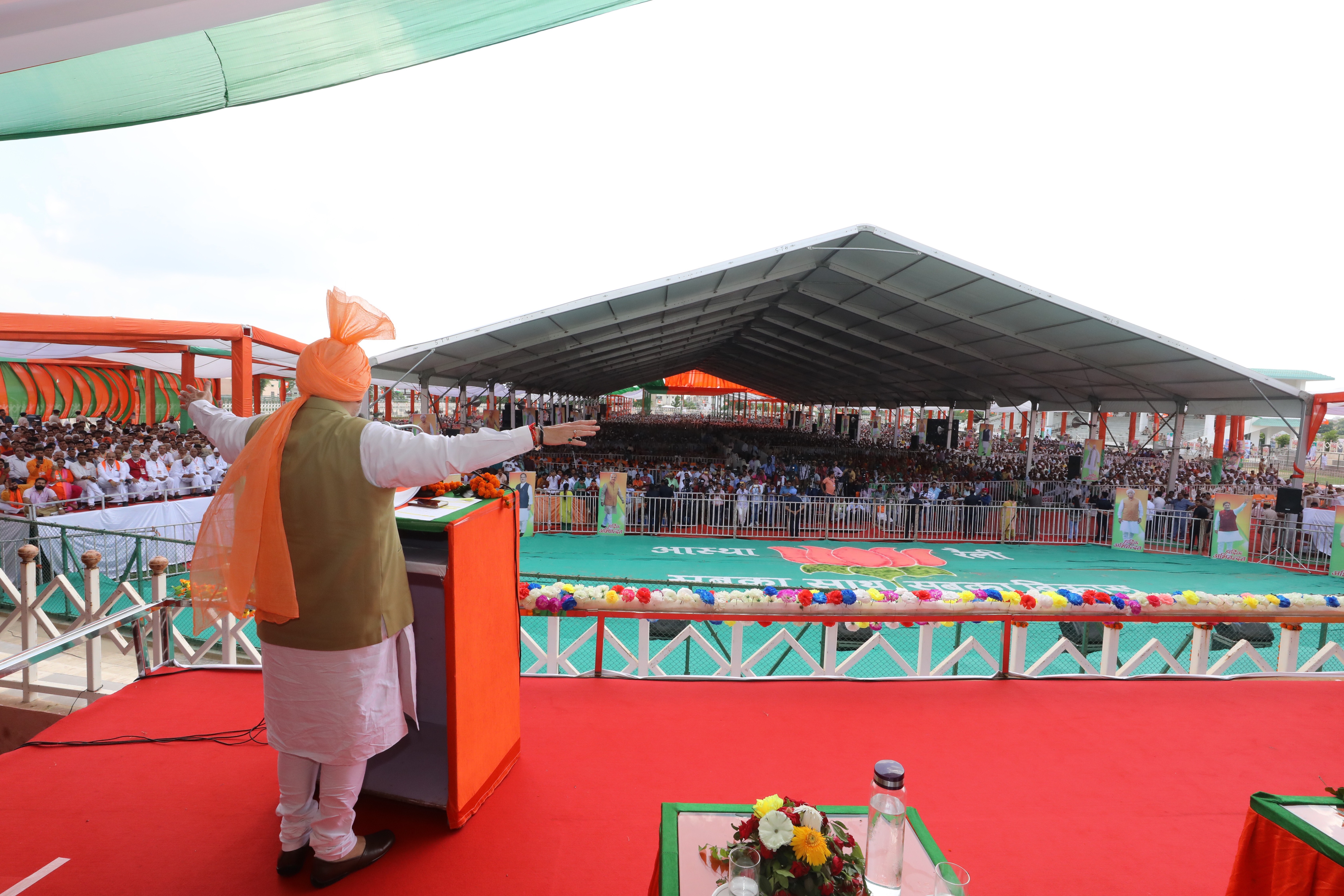  Hon'ble Union Home Minister & BJP National President, Shri Amit Shah addressing Aastha Rally in Jind(Haryana).