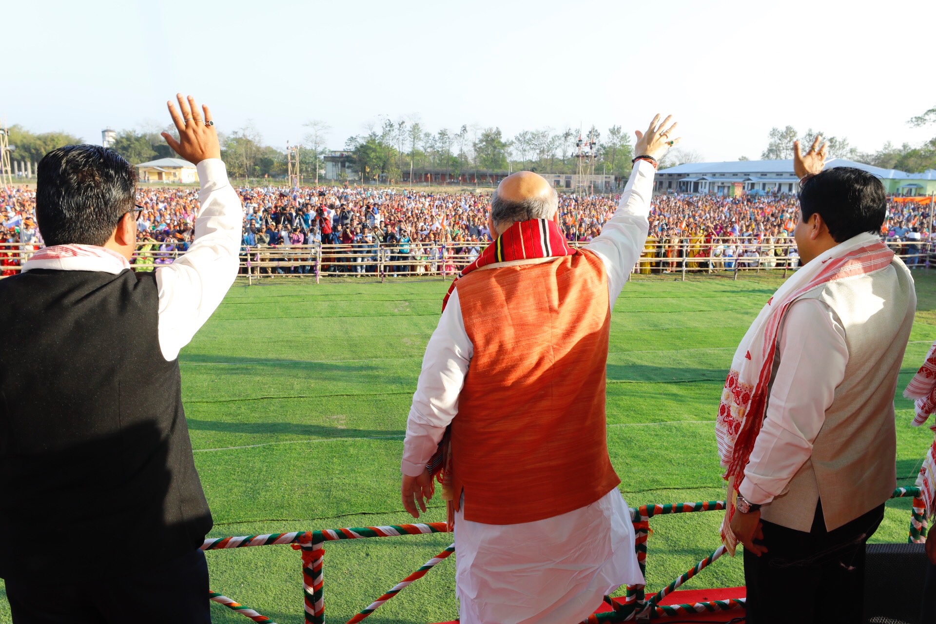 Photographs : BJP National President, Shri Amit Shah addressing public meeting in Jorhat (Assam)