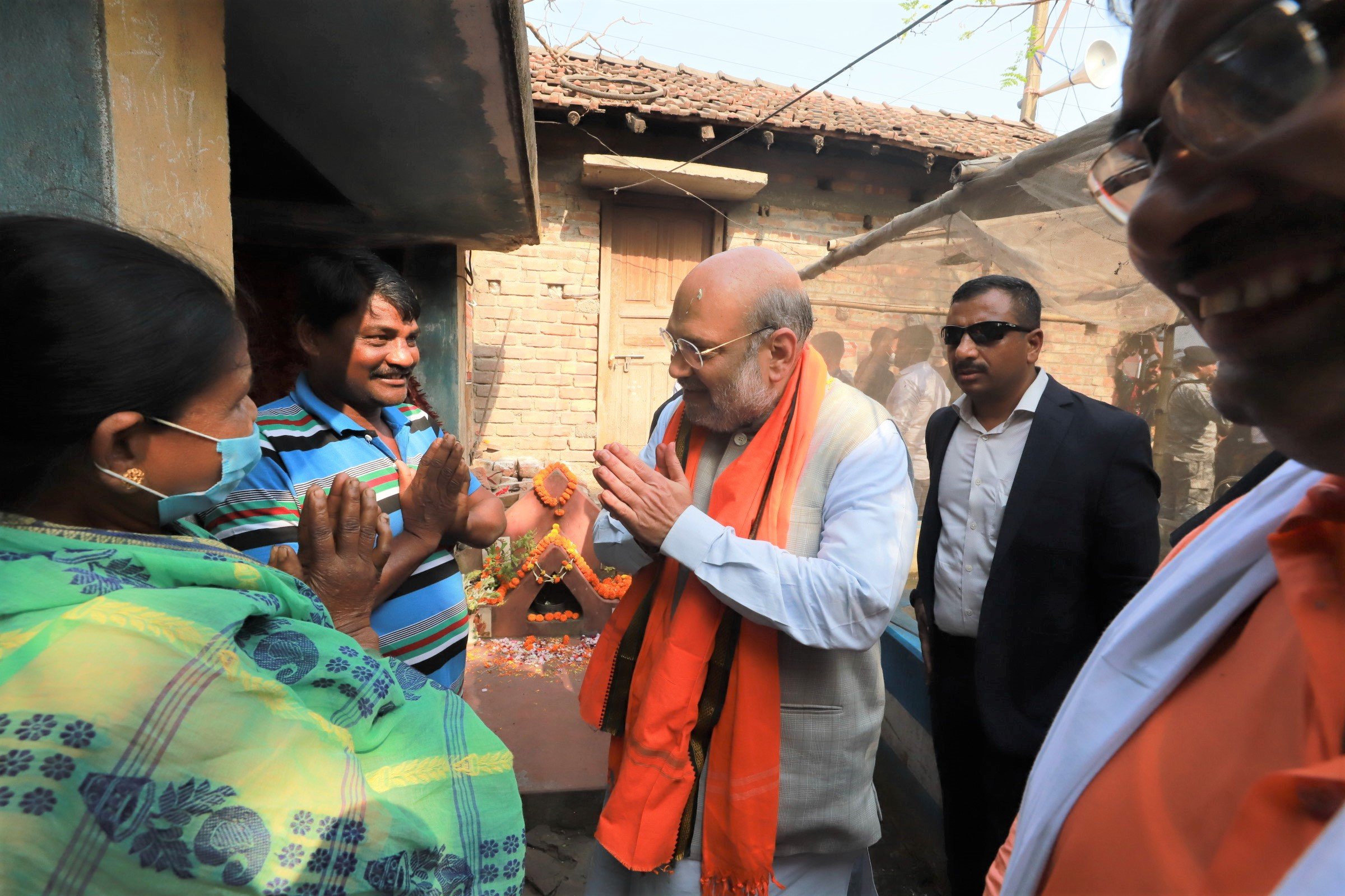  Hon'ble Union Home Minister Shri Amit Shah had a lunch at Shishir Sana home in Domjur (West Bengal)