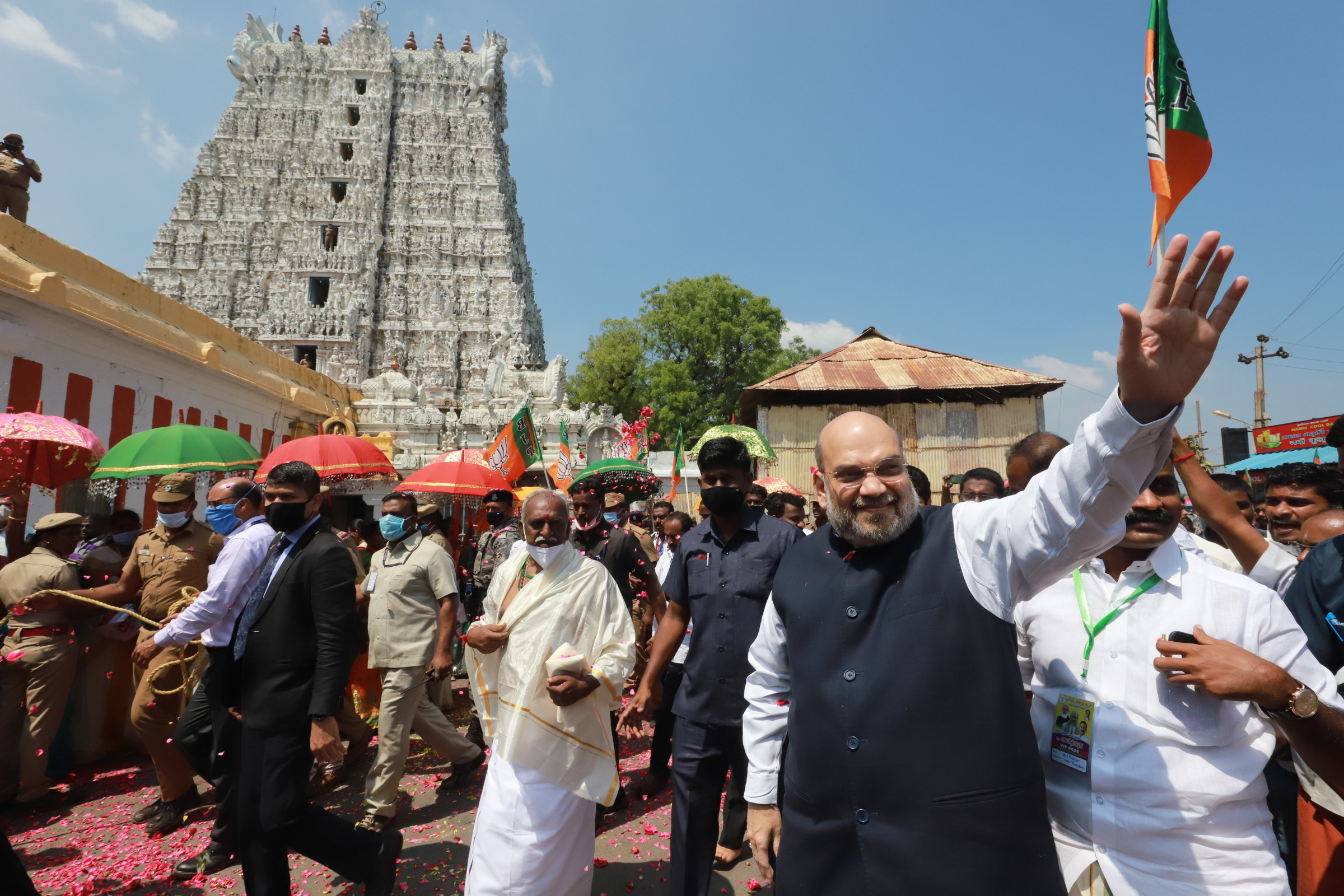  Hon'ble Union Home Minister Shri Amit Shah will offered prayers at Thanumalayan Temple Suchindram, Kanyakumari (Tamil Nadu)