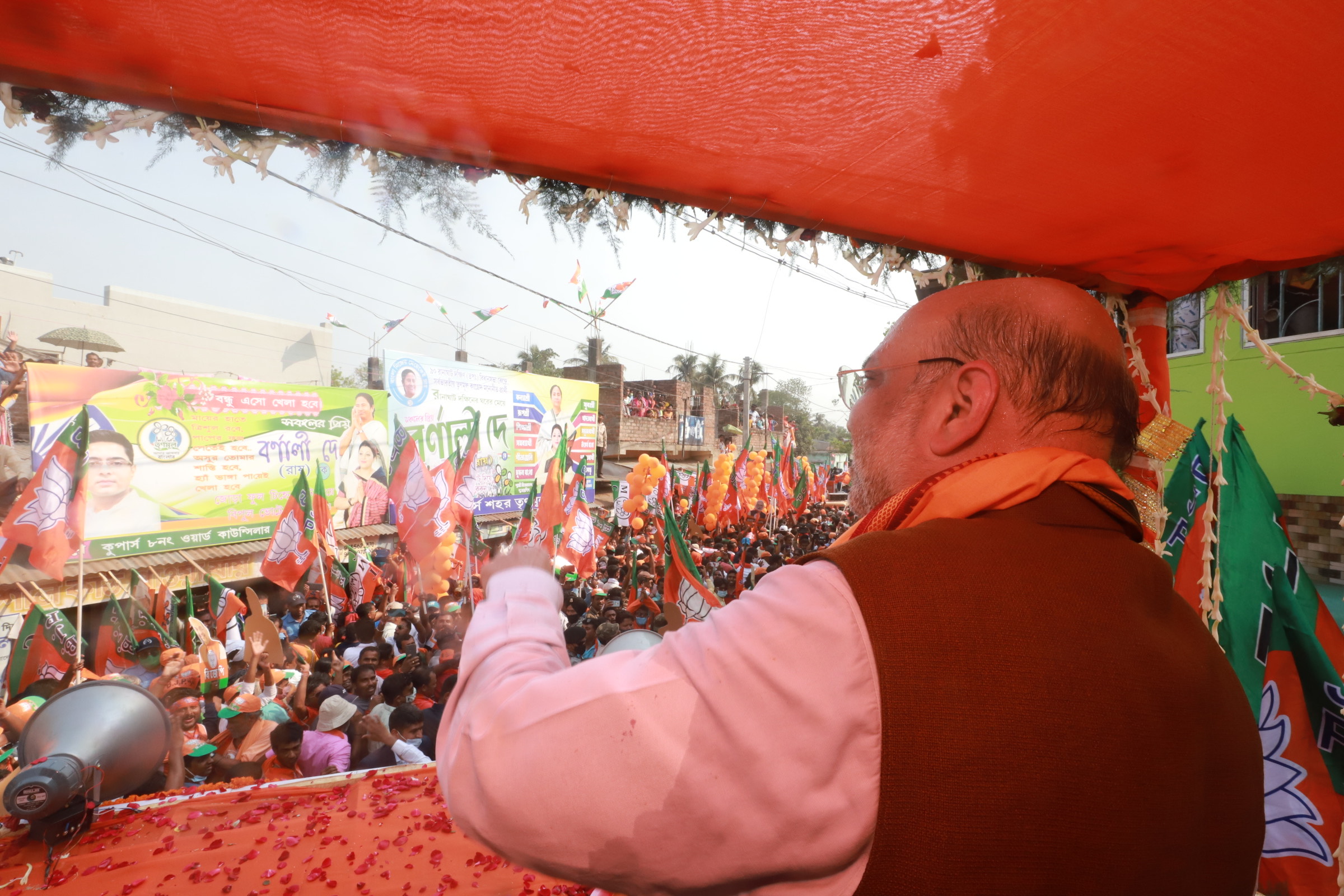  Hon'ble Union Home Minister Shri Amit Shah ji's road show in Ranaghat Dakshin (West Bengal)