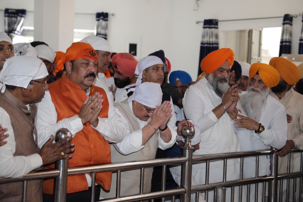  BJP Working President, Shri J.P. Nadda visit Anandpur Sahib Gurudwara (Punjab) and offer prayer