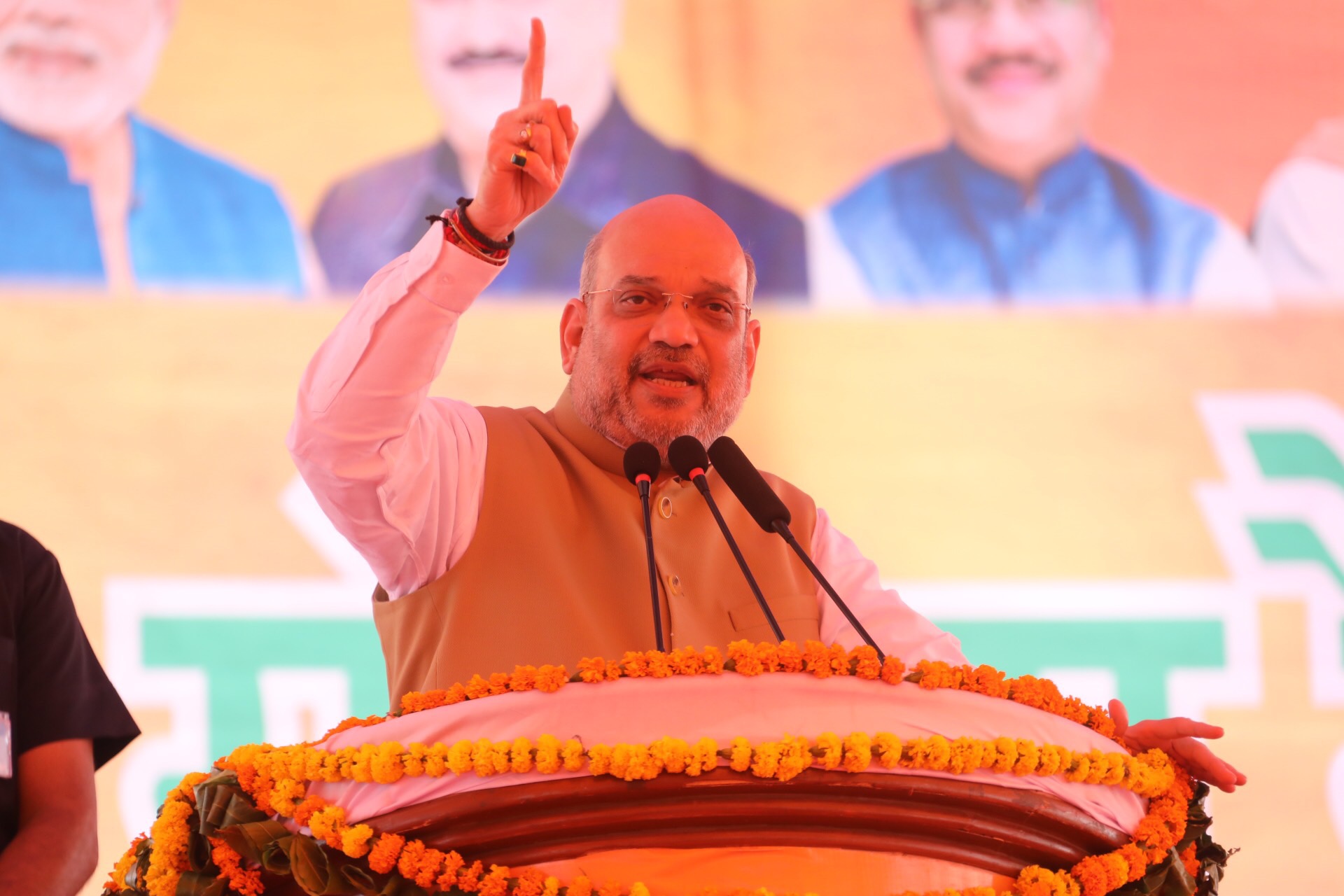  Hon'ble Union Home Minister and BJP National President Shri Amit Shah addressing a public meeting at Ramlila Maidan, Kaithal (Haryana)