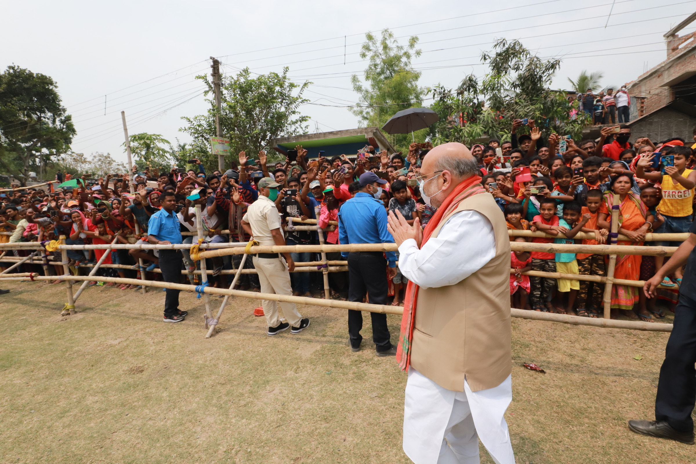  Hon'ble Union Home Minister Shri Amit Shah addressing a public meeting in Tehatta (West Bengal).