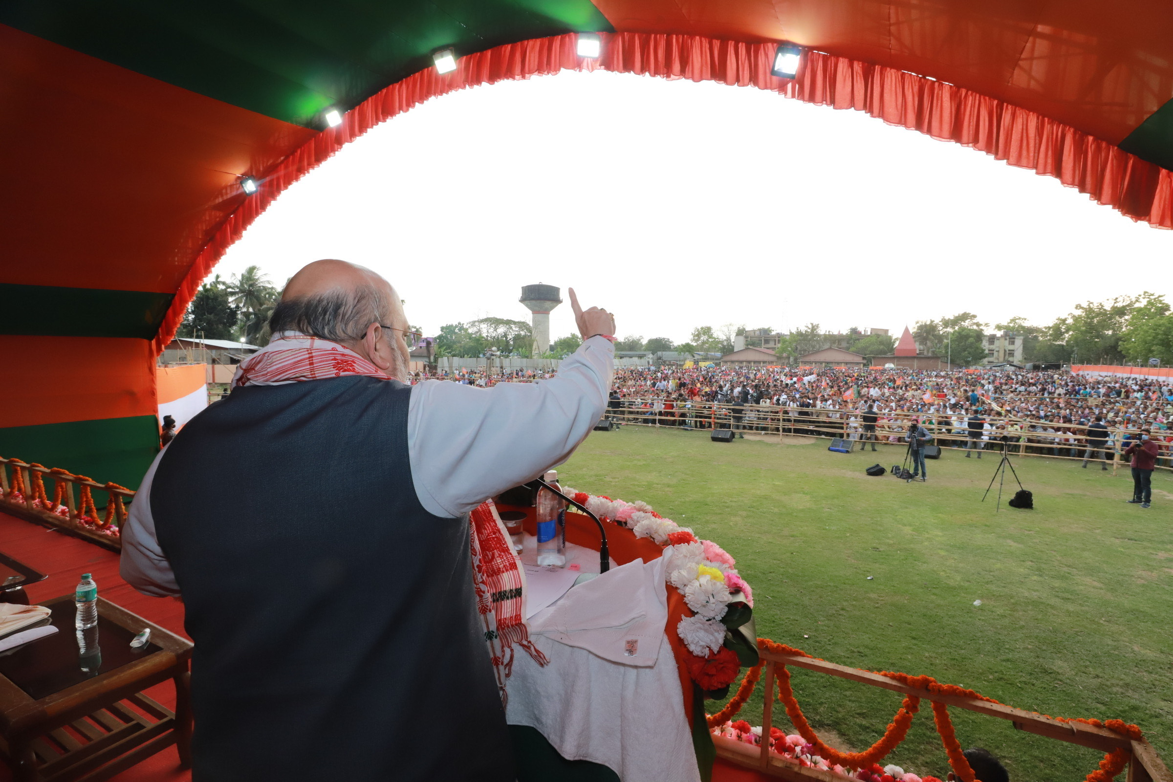  Hon'ble Union Home Minister Shri Amit Shah addressing public meeting in Nazira (Assam)