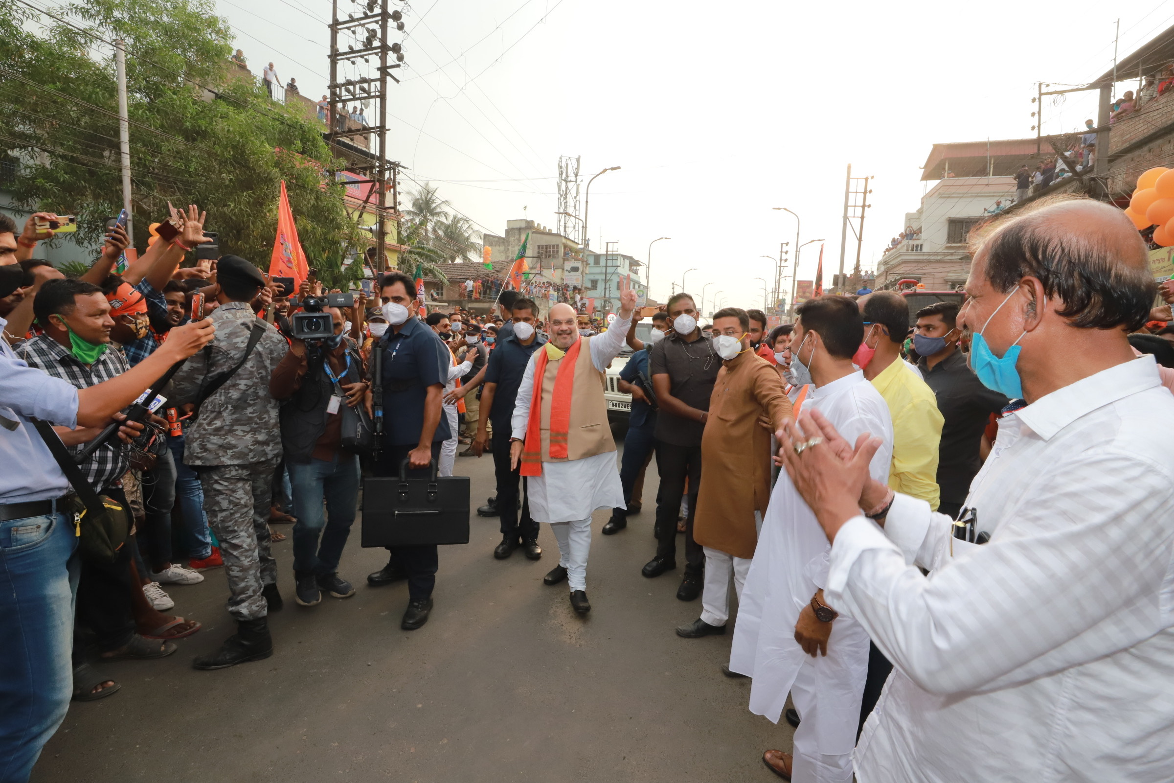  Hon'ble Union Home Minister Shri Amit Shah ji's road show in Barrackpore (West Bengal)