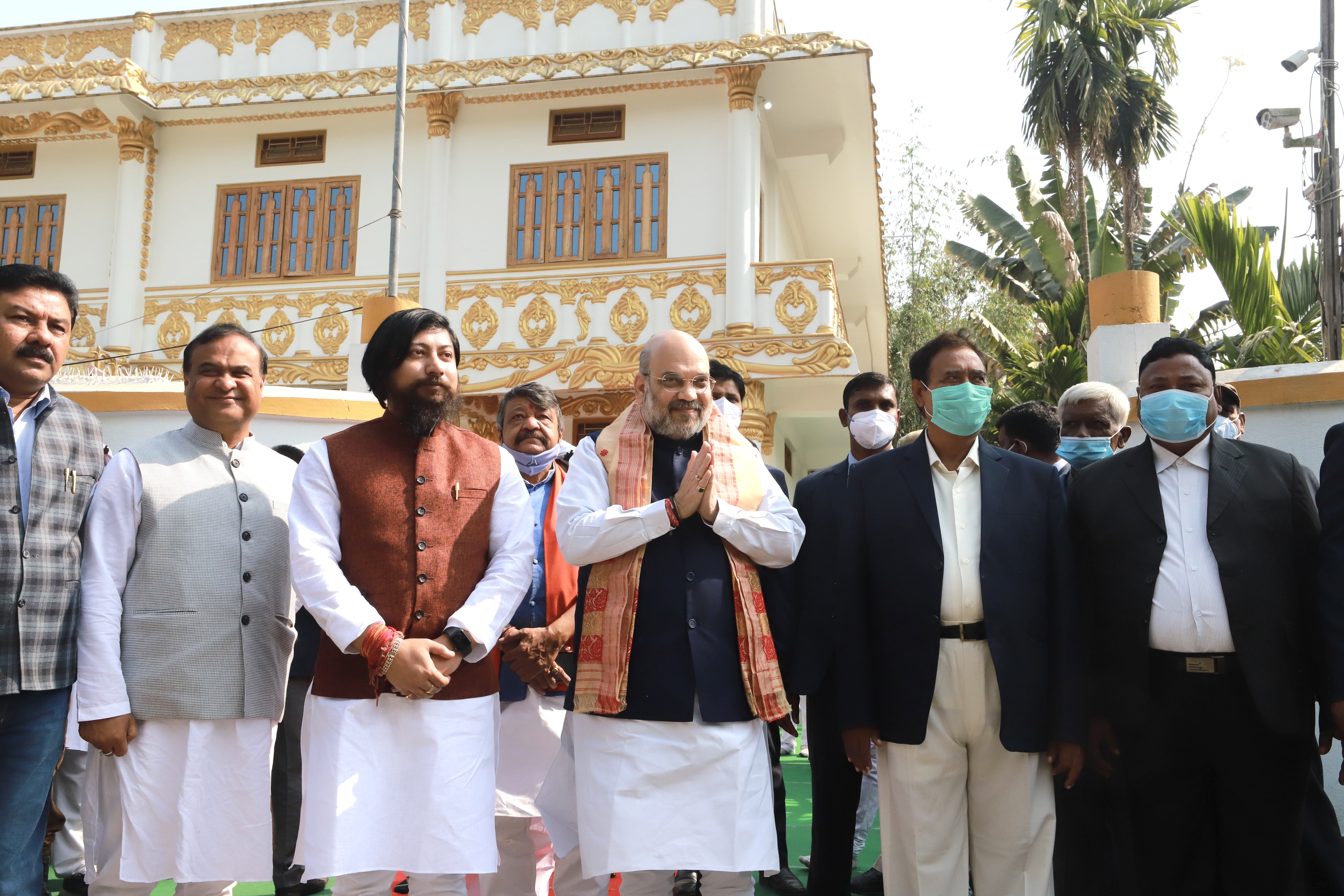 Photographs : Hon'ble Union Home Minister Shri Amit Shah met Shri Ananta Maharaj in Bongaigaon (Assam).