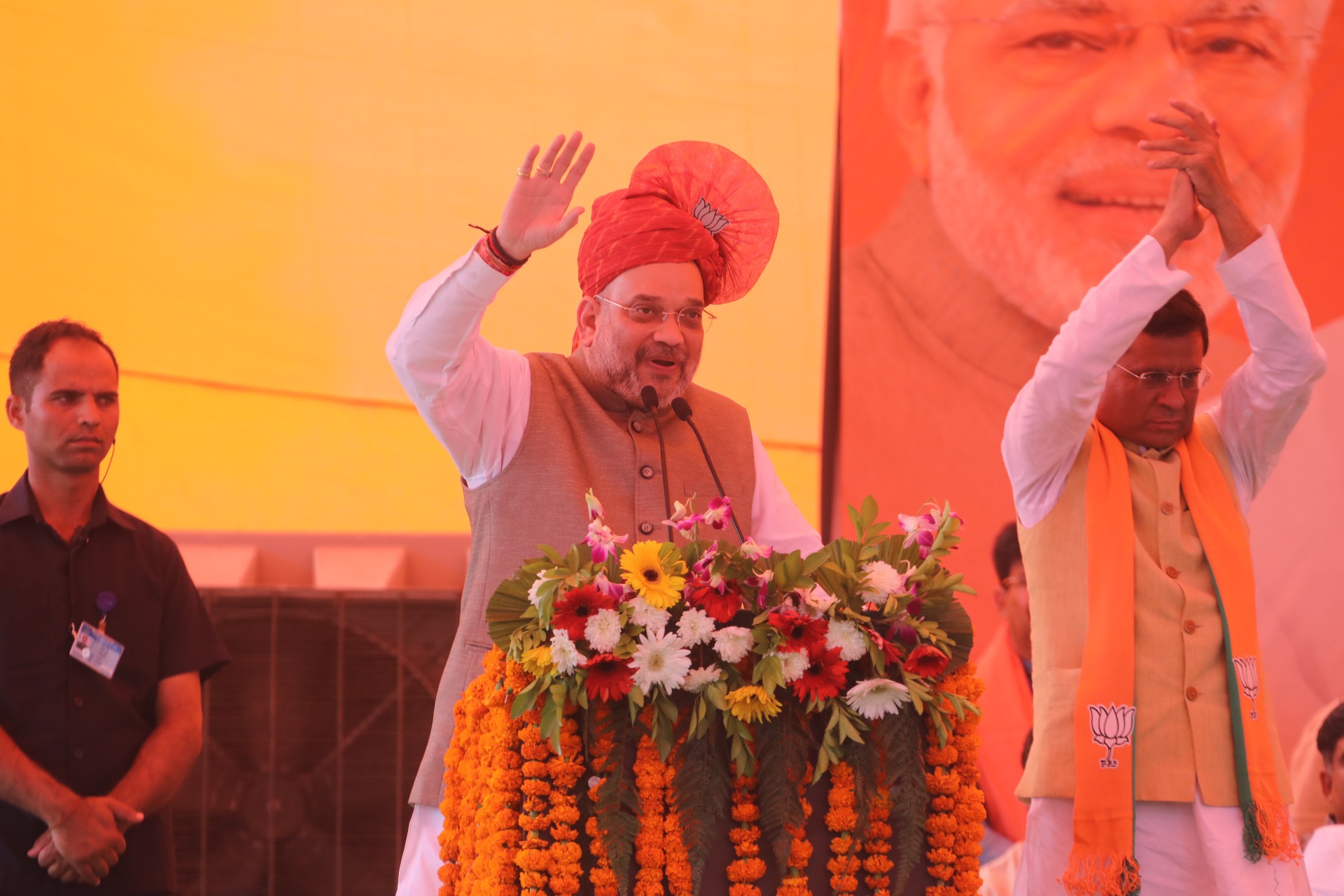  Hon'ble Union Home Minister and BJP National President Shri Amit Shah addressing public meeting in Tigaon, Faridabad (Haryana)