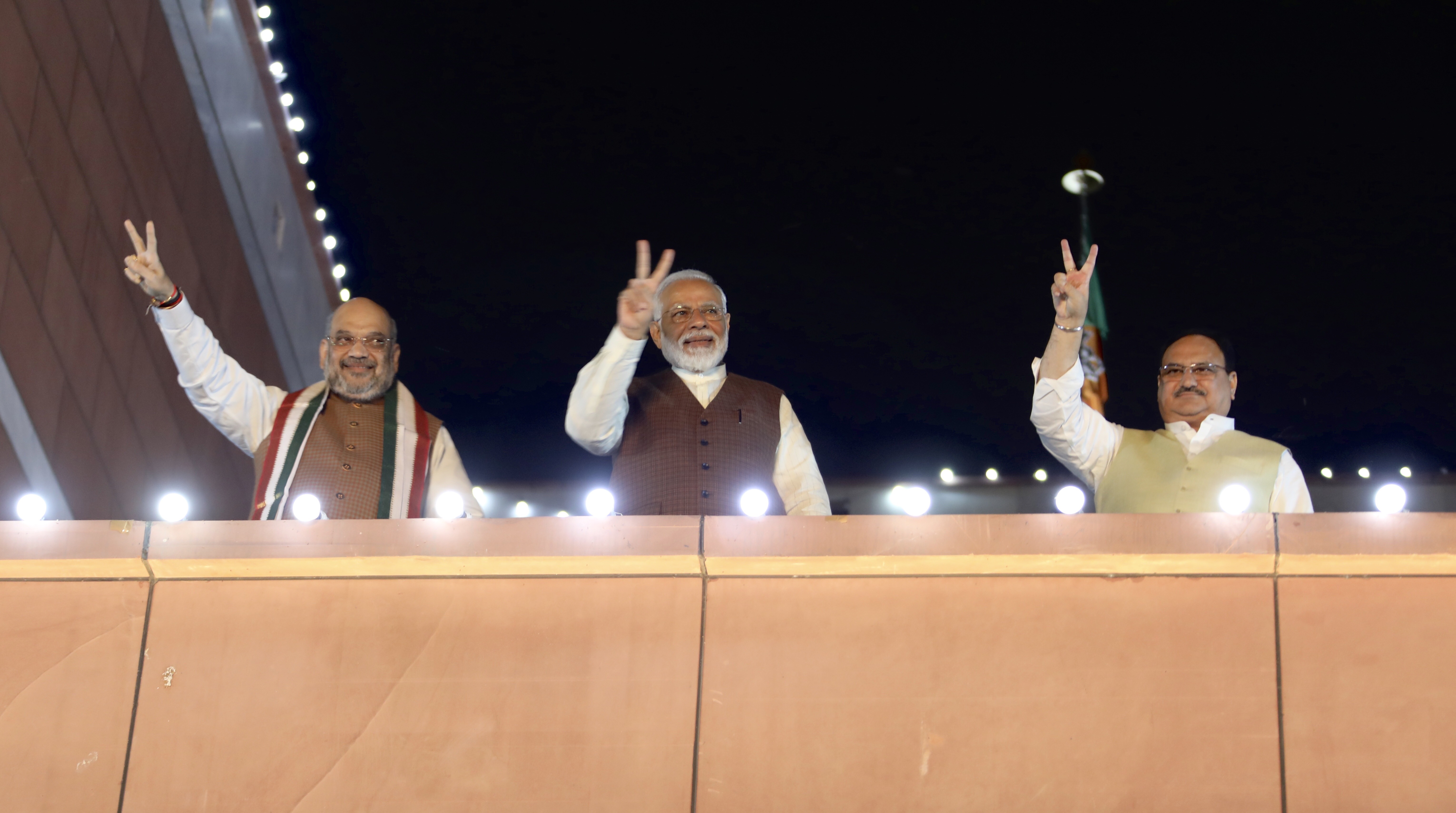 BJP celebration after success in Haryana and Maharashtra Assembly Elections at BJP HQ, 6A DDU Marg, New Delhi