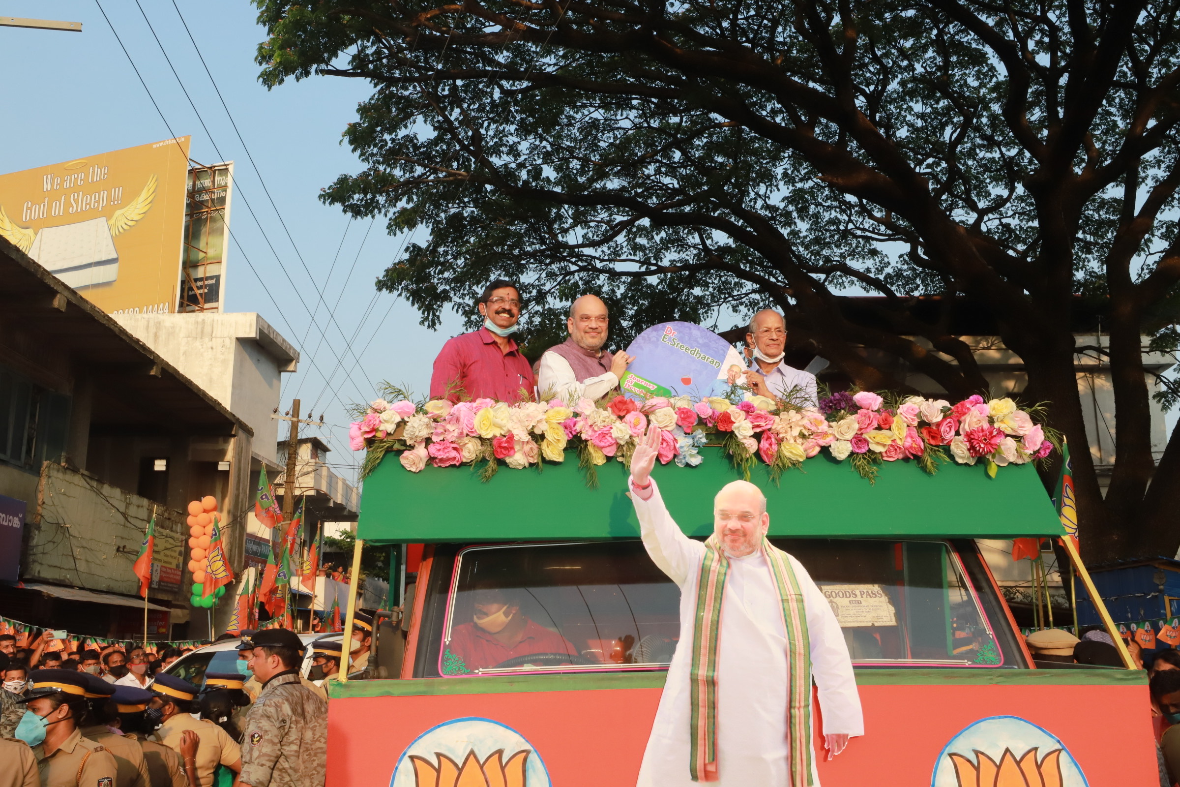  Road show of Hon'ble Union Home Minister Shri Amit Shah in Malampuzha (Kerala)