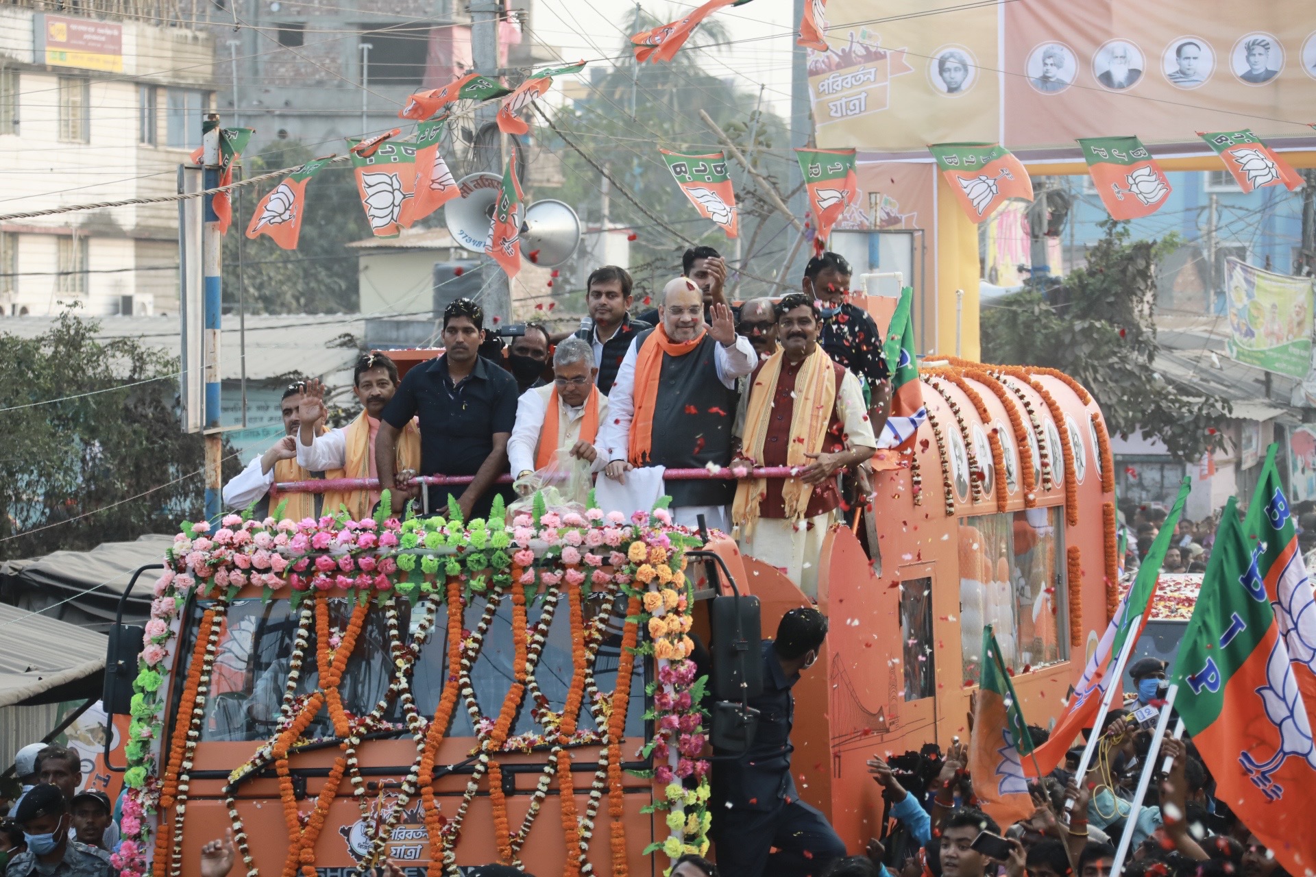  Road Show of Hon'ble Union Home Minister Shri Amit Shah in Kakdwip (West Bengal)