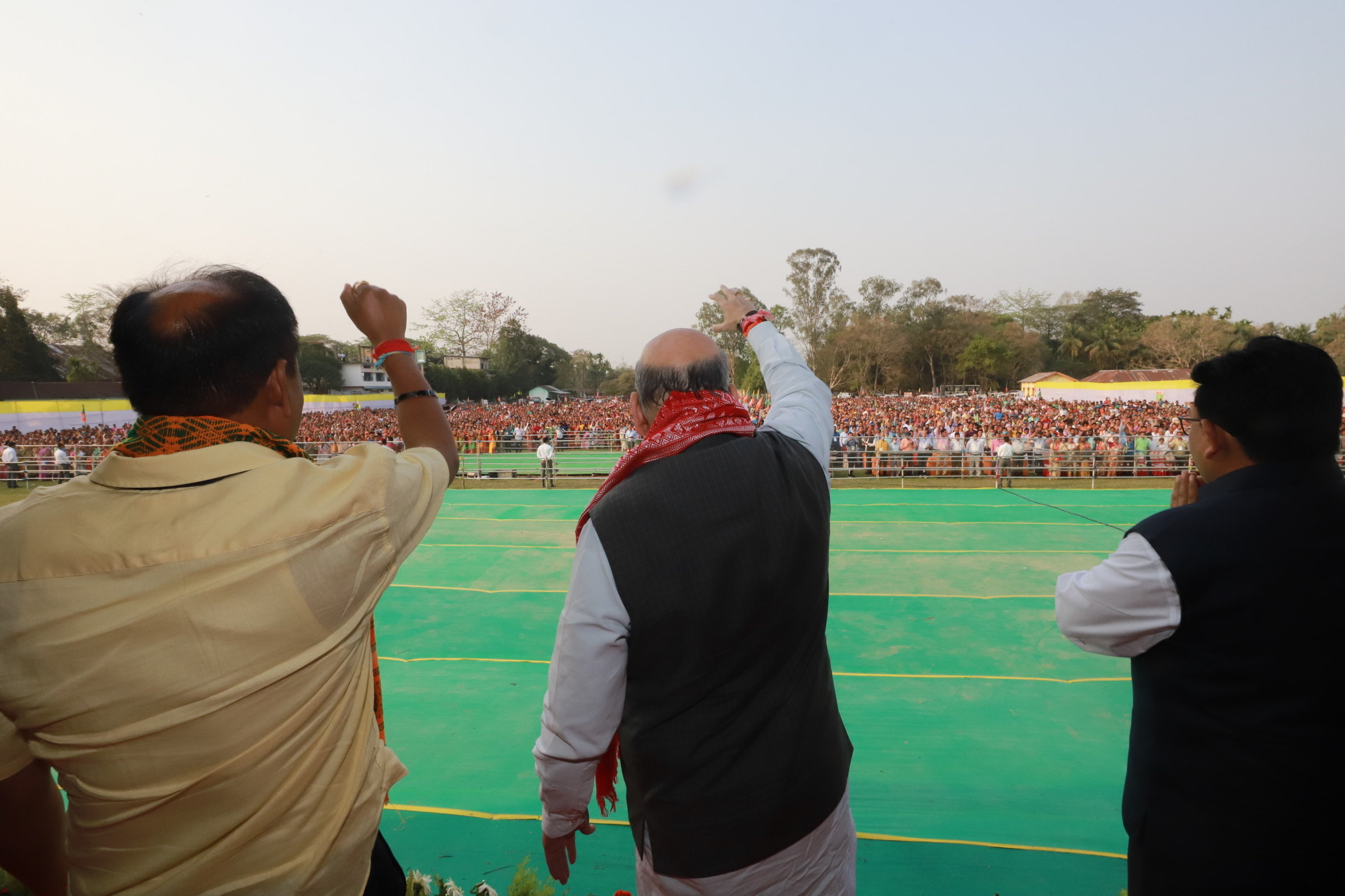  Hon'ble Union Home Minister Shri Amit Shah addressing a public meeting at Nalbari Playground, Udalguri, (Assam)