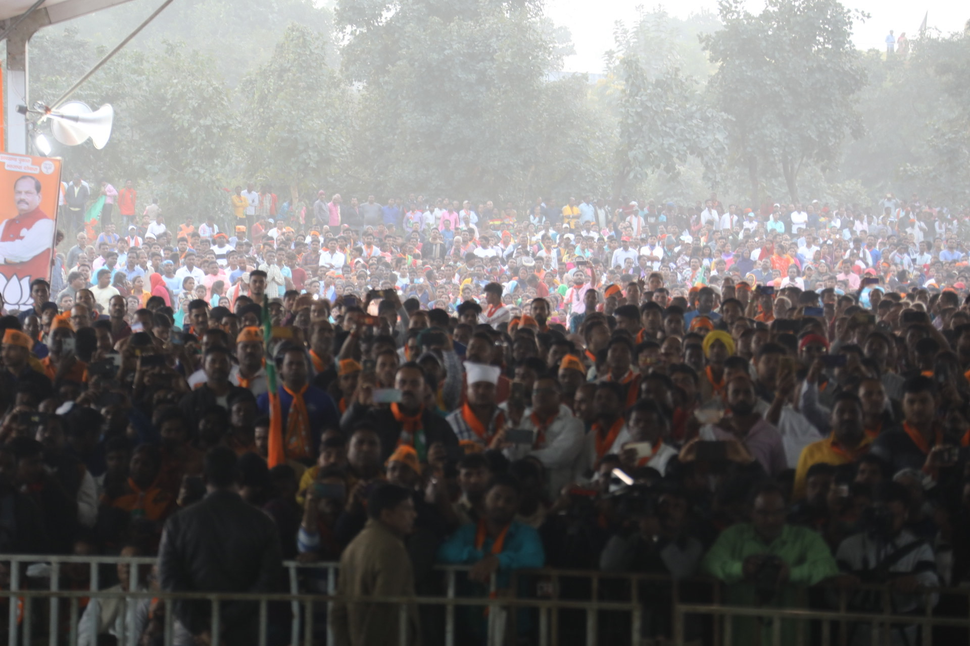 Photographs : Hon'ble Home Minister and BJP National President Shri Amit Shah addressing public meeting at Baghmara, Dhanbad (Jharkhand)