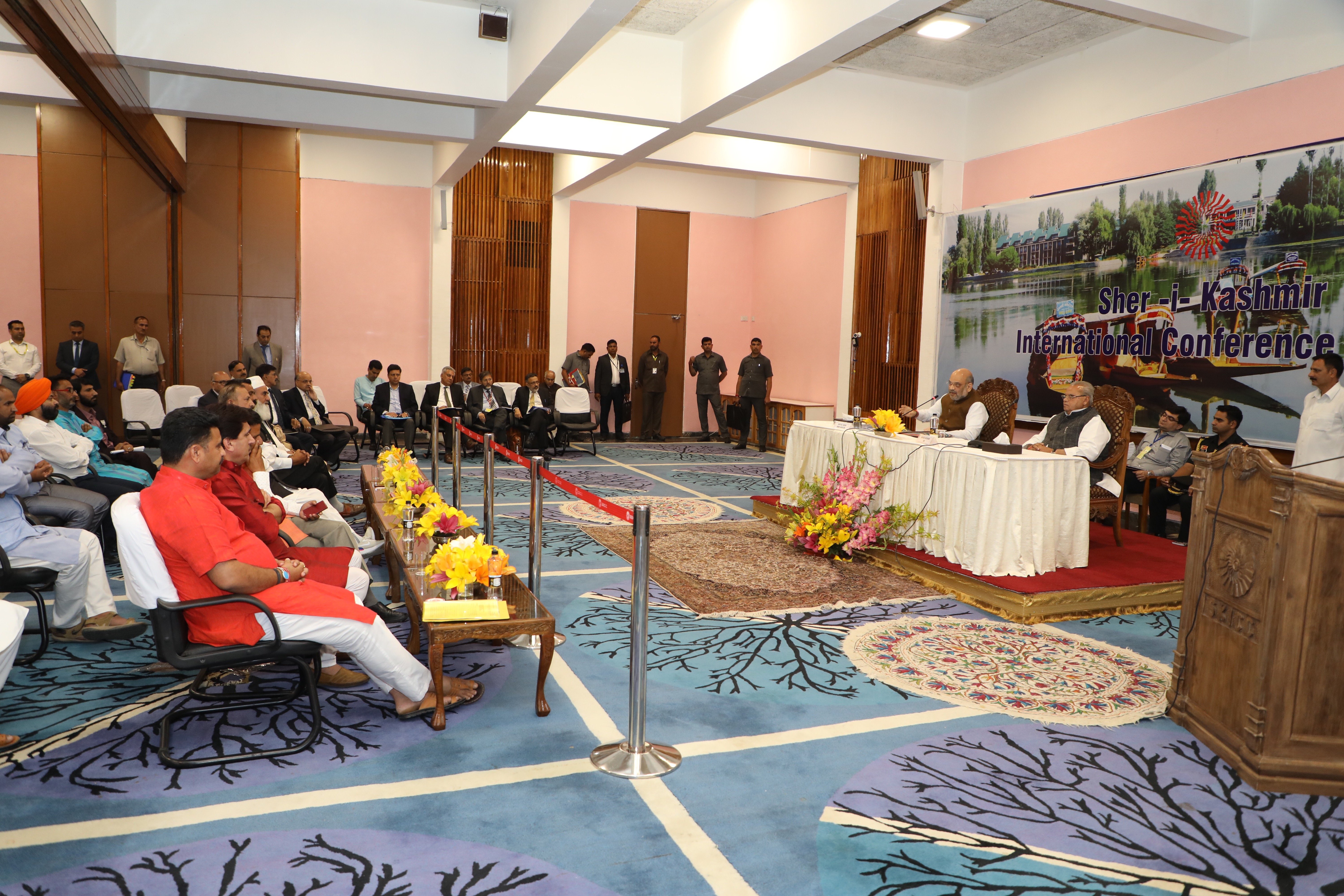 Photographs : Meeting of Hon'ble Union Home Minister Shri Amit Shah with a delegation of Sarpanches (Village heads) in Srinagar