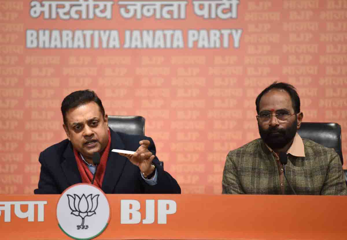 Press conference of BJP National Spokesperson Dr Sambit Patra (MP)