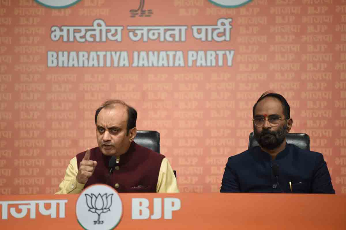 Press conference of BJP National Spokesperson Dr Sudhanshu Trivedi (MP)