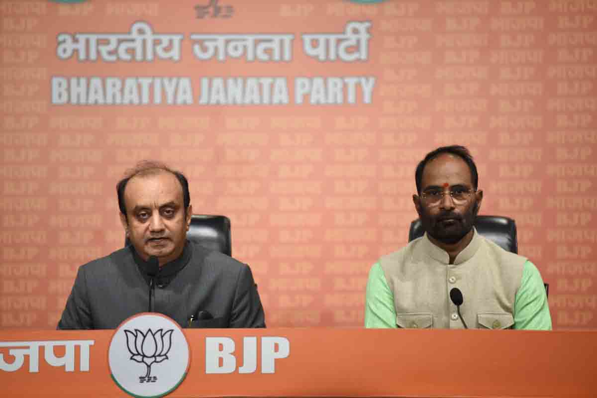 Press conference of BJP National Spokesperson Dr Sudhanshu Trivedi (MP).