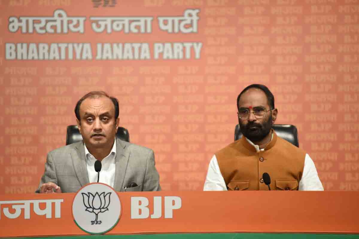 Press conference of BJP National Spokesperson Dr Sudhanshu Trivedi (MP).