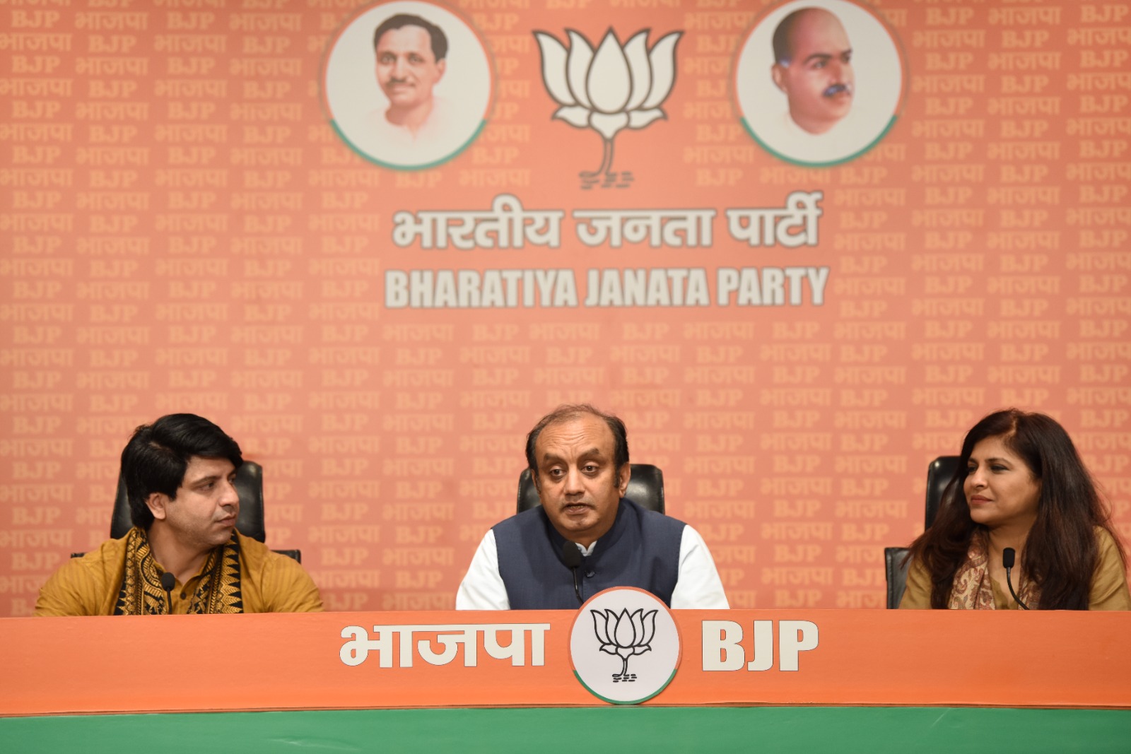 press conference of BJP National Spokesperson Dr Sudhanshu Trivedi, Smt Shazia ilmi and Shri Shehzad Poonawalla