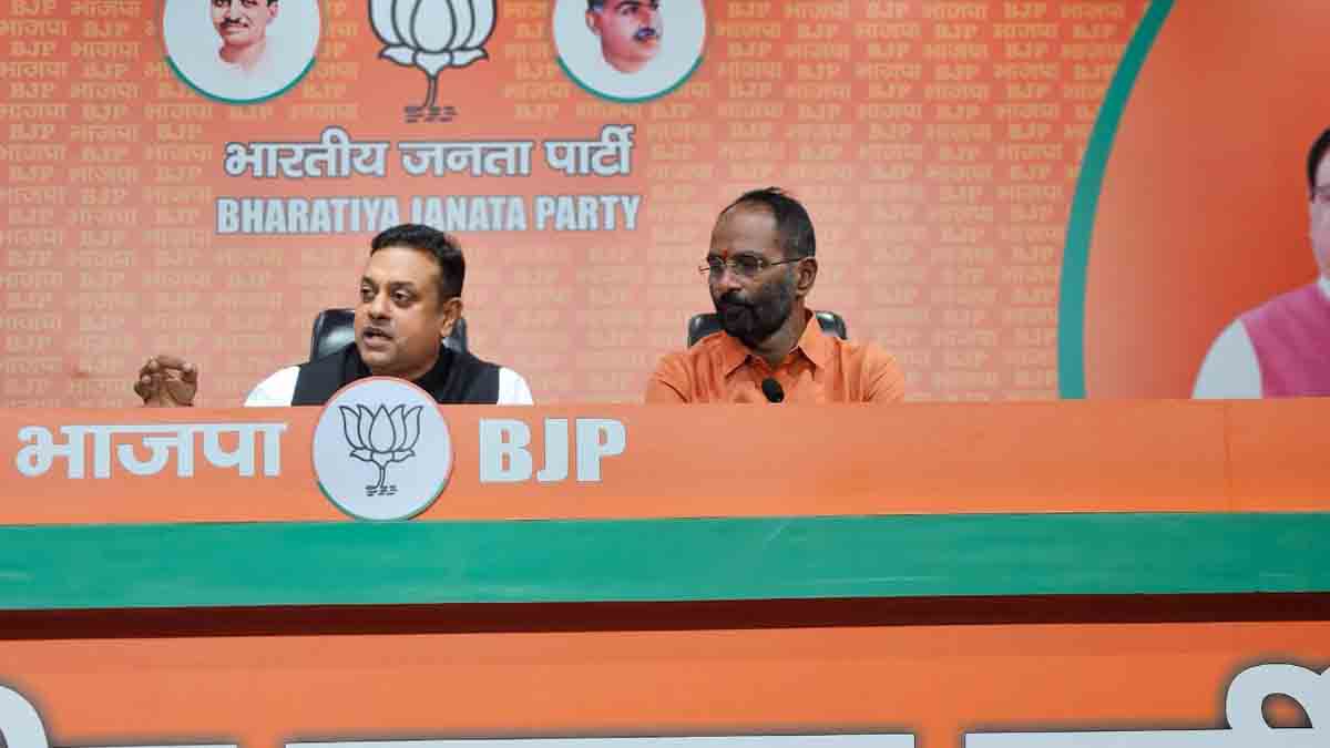 Press conference of BJP National Spokesperson Dr. Sambit Patra (MP)