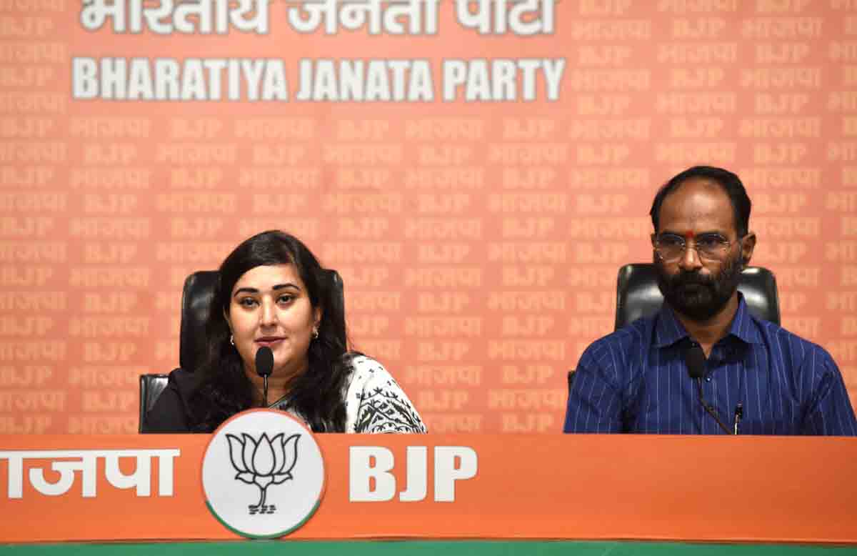 Press conference of BJP National Spokesperson Sushree Bansuri Swaraj