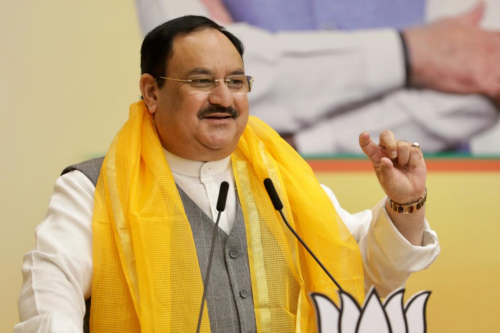  Hon'ble BJP National President Shri J.P. Nadda addressing on the occasion of Sant Ravidas Jayanti at BJP HQ, 6A DDU Marg, New Delhi